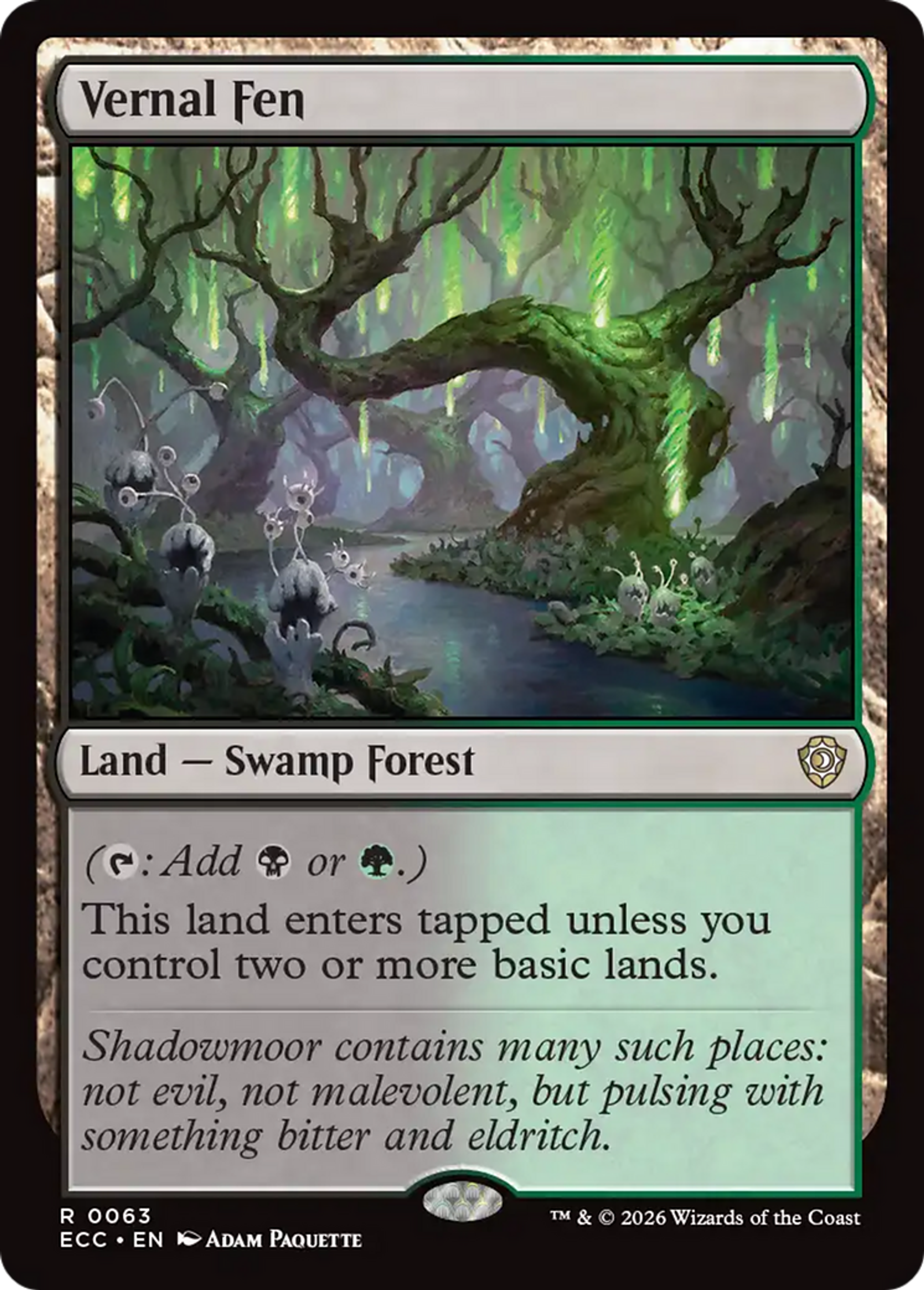 Vernal Fen — Lorwyn Eclipsed Commander — Magic: The Gathering