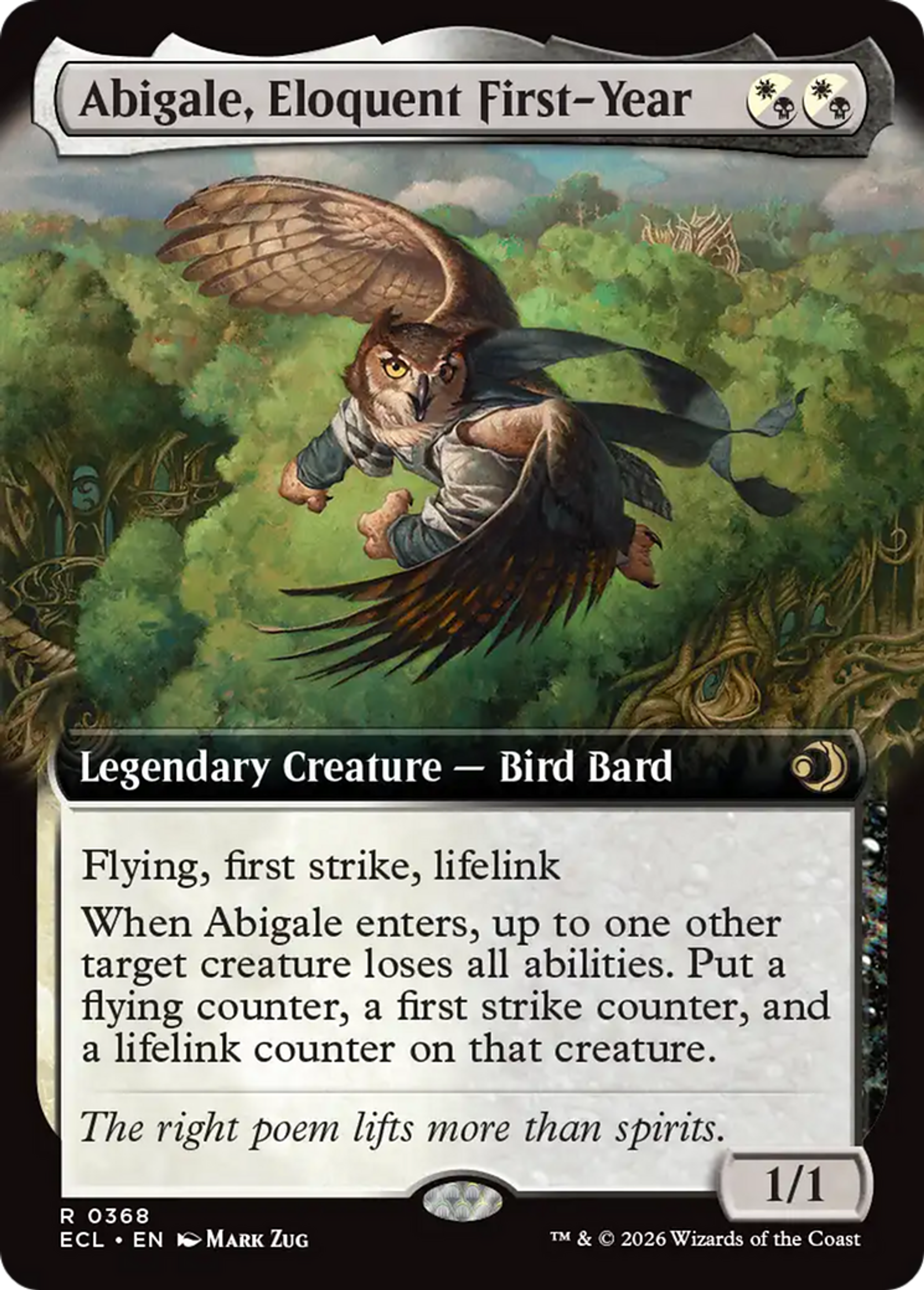Abigale, Eloquent First-Year — Lorwyn Eclipsed — Magic: The Gathering