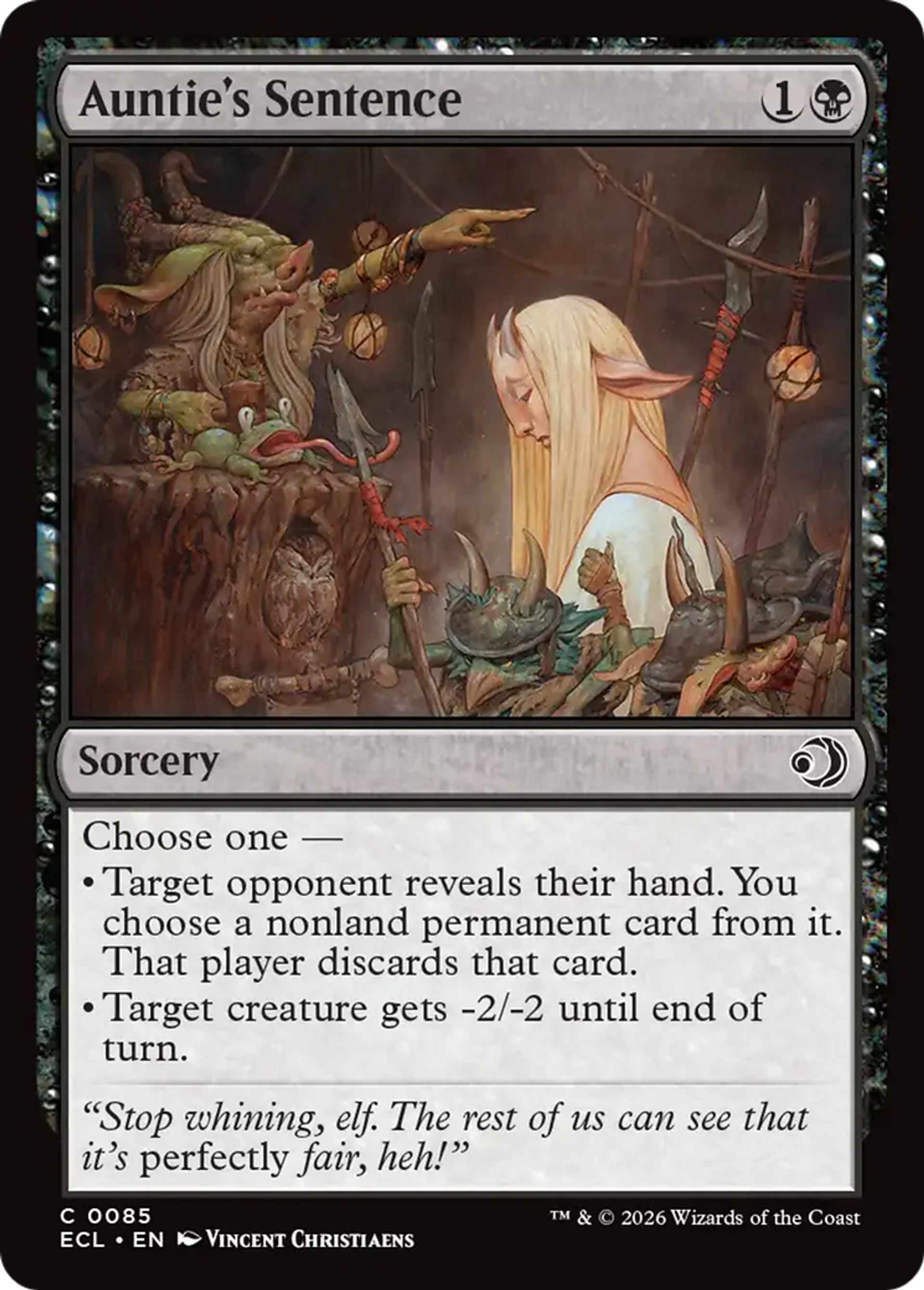 Auntie's Sentence — Lorwyn Eclipsed — Magic: The Gathering