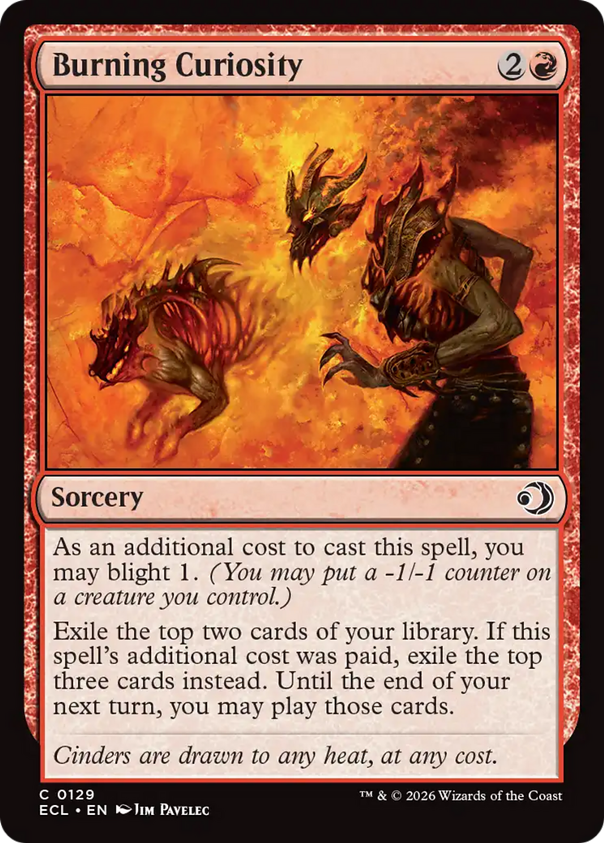 Burning Curiosity — Lorwyn Eclipsed — Magic: The Gathering