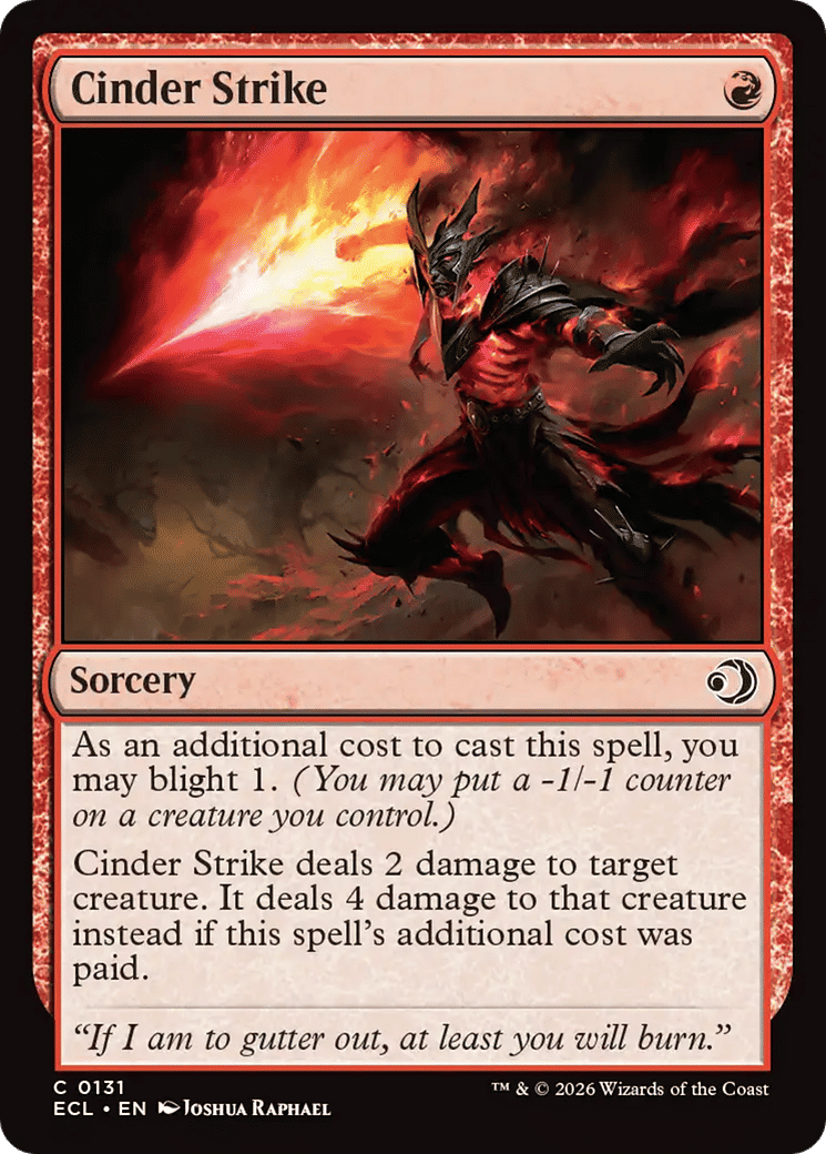 Cinder Strike — Lorwyn Eclipsed — Magic: The Gathering