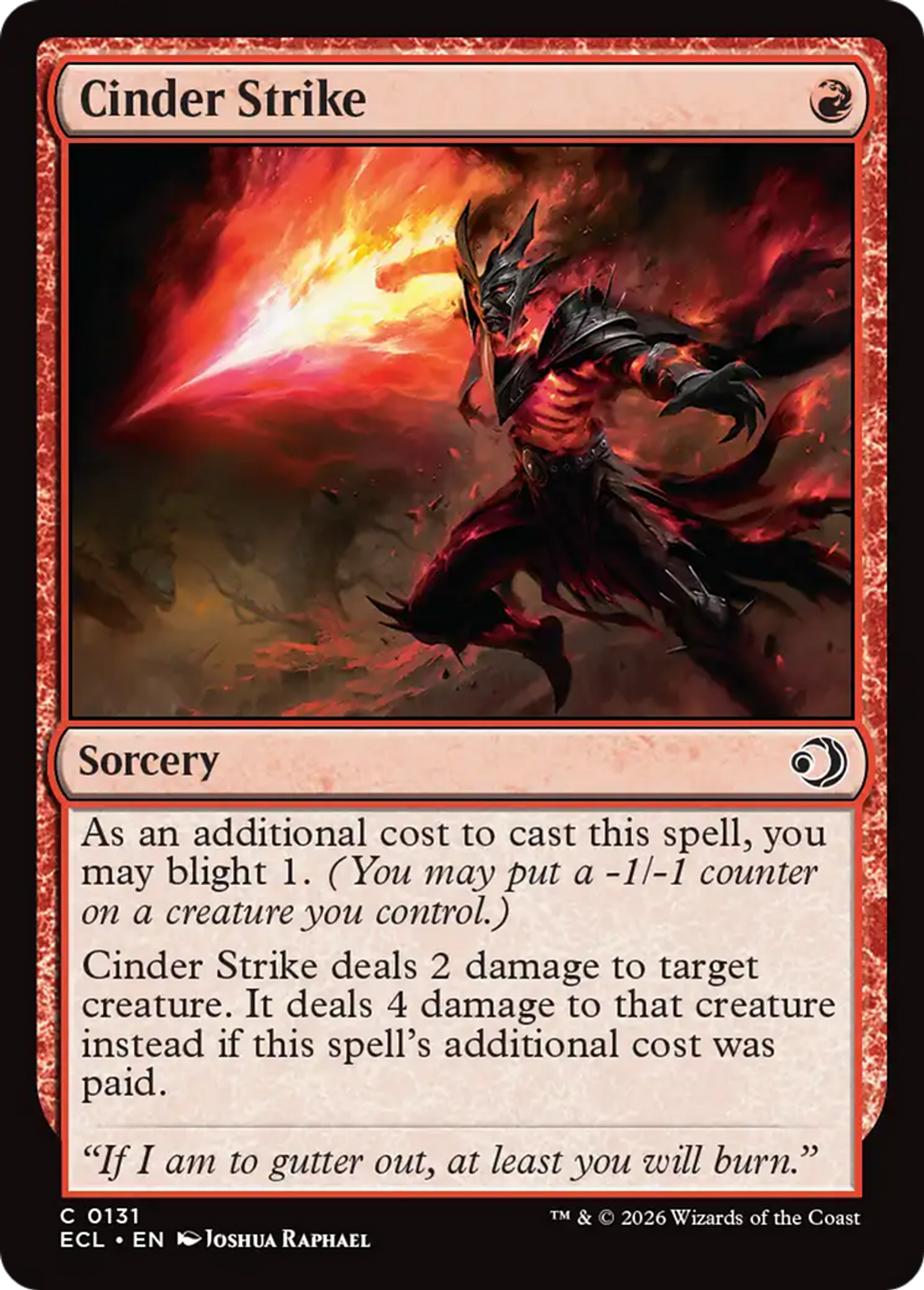 Frappe de cendres — Lorwyn Eclipsed — Magic: The Gathering