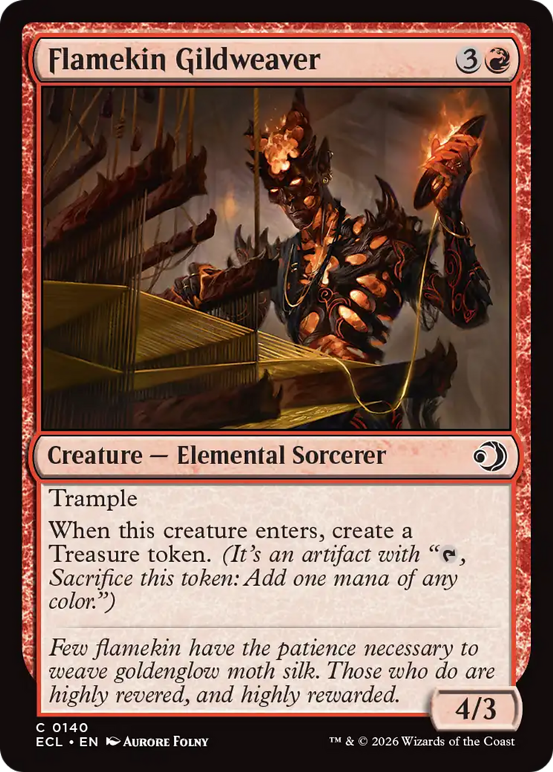 Flamekin Gildweaver — Lorwyn Eclipsed — Magic: The Gathering