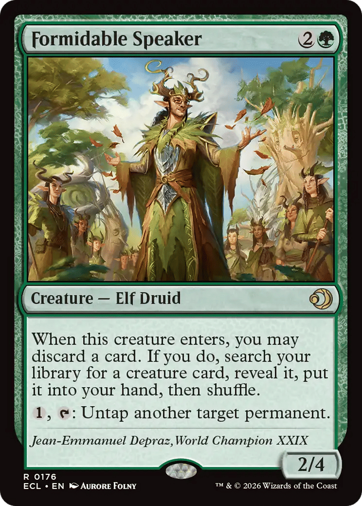 Formidable Speaker — Lorwyn Eclipsed — Magic: The Gathering