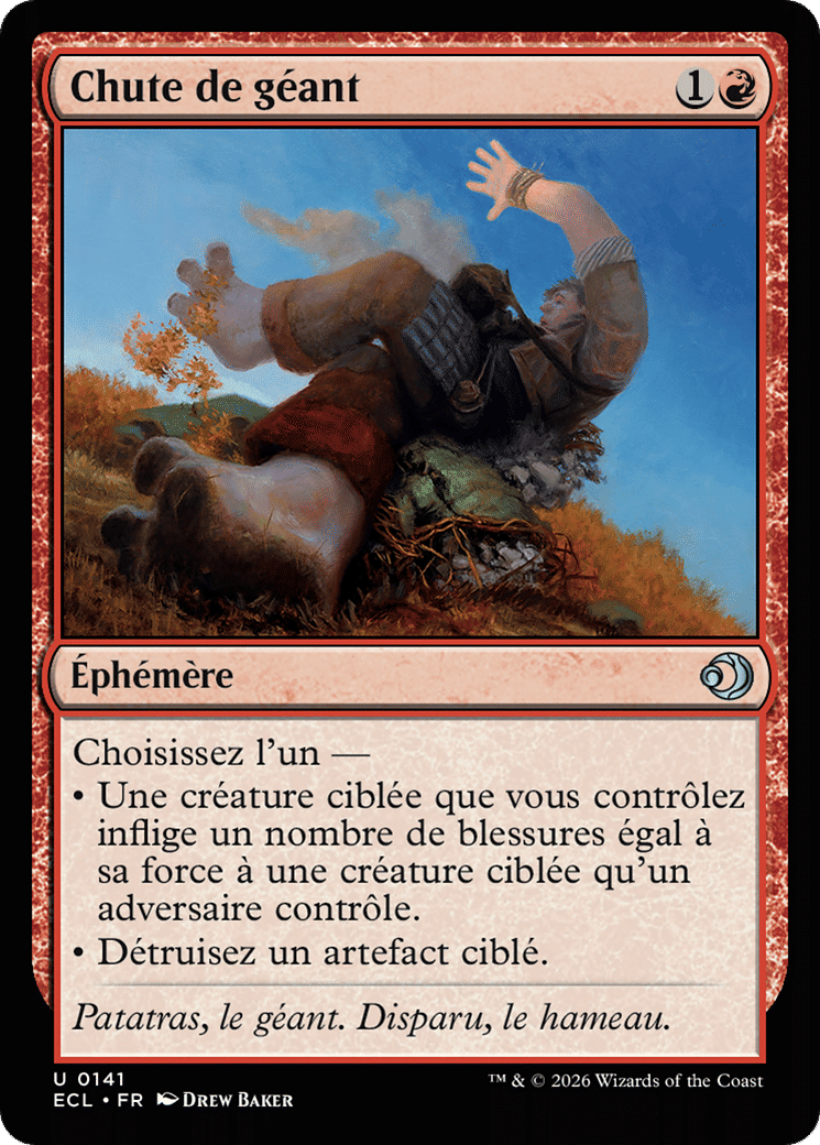 Chute de géant — Lorwyn Eclipsed — Magic: The Gathering