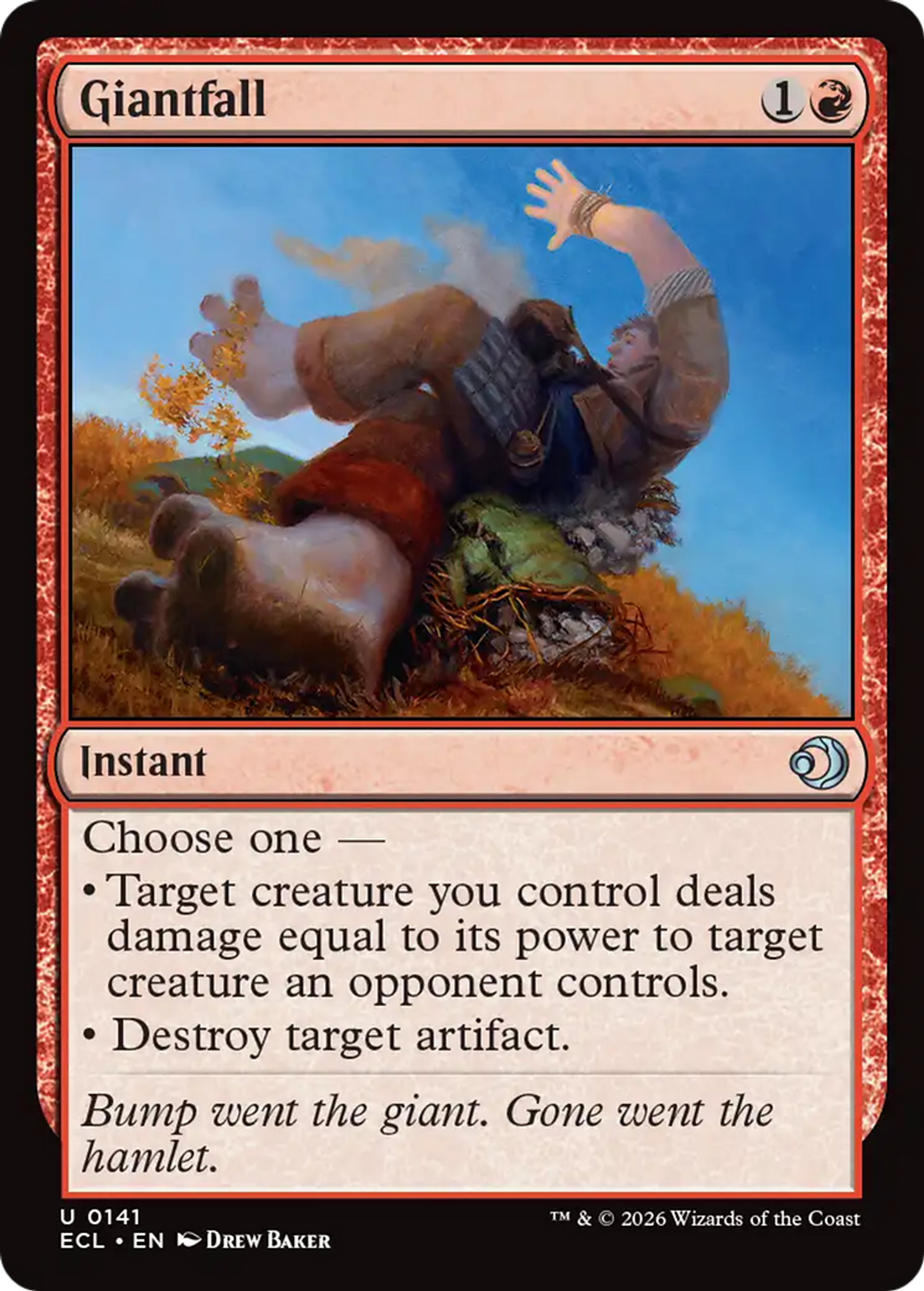 Chute de géant — Lorwyn Eclipsed — Magic: The Gathering