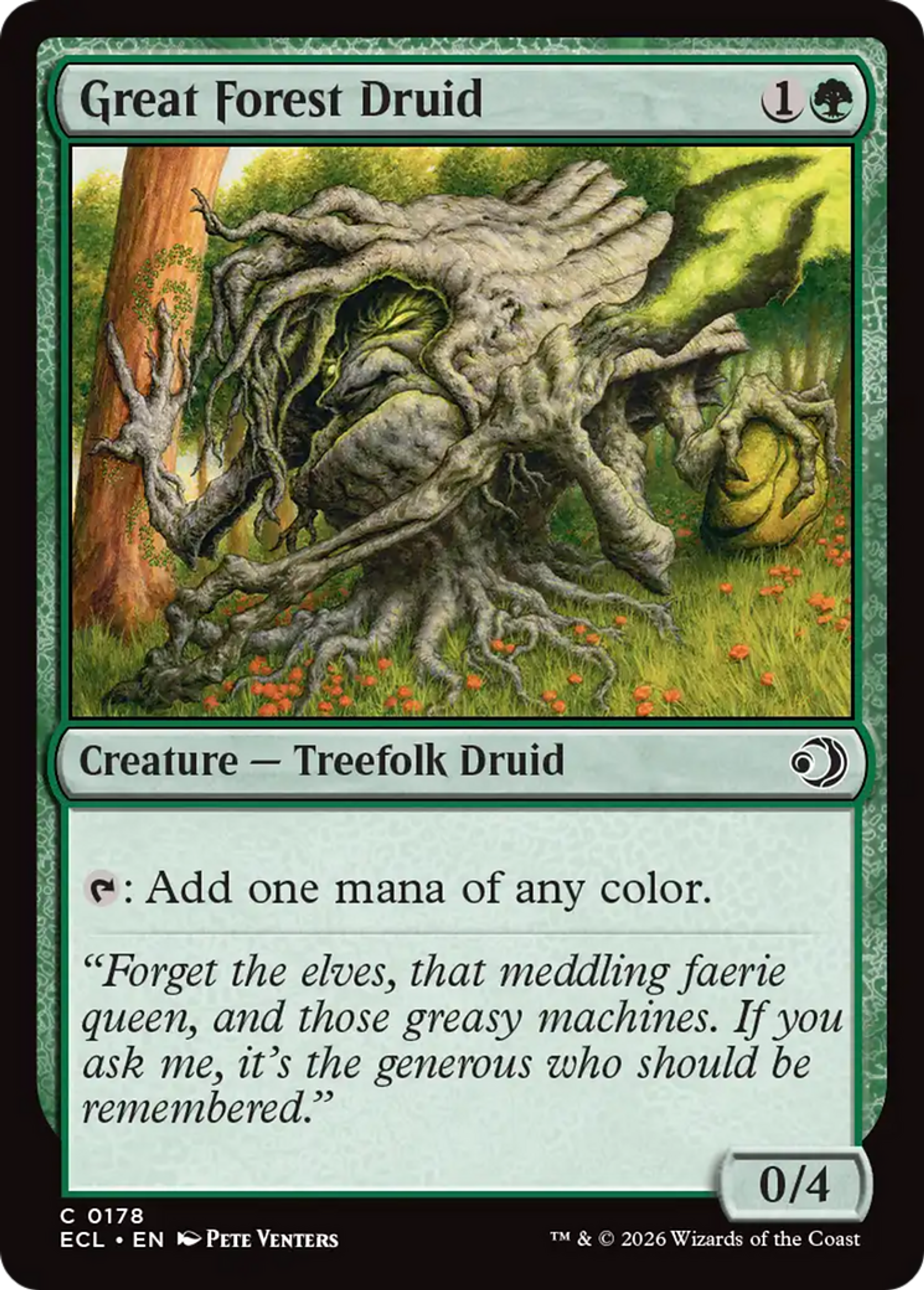Druide de la grande forêt — Lorwyn Eclipsed — Magic: The Gathering