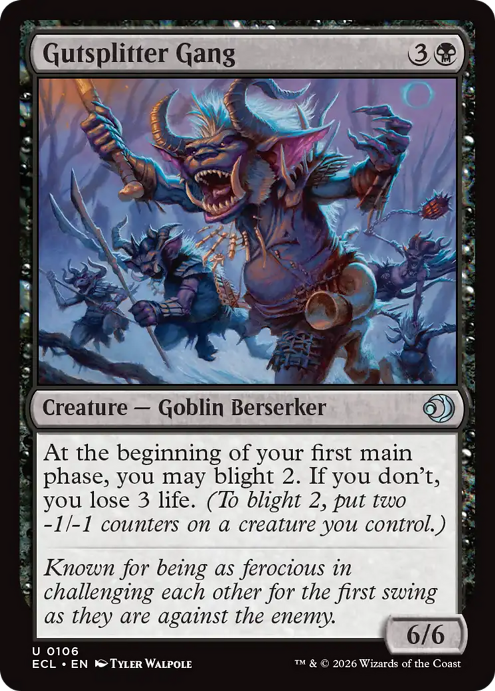 Gutsplitter Gang — Lorwyn Eclipsed — Magic: The Gathering