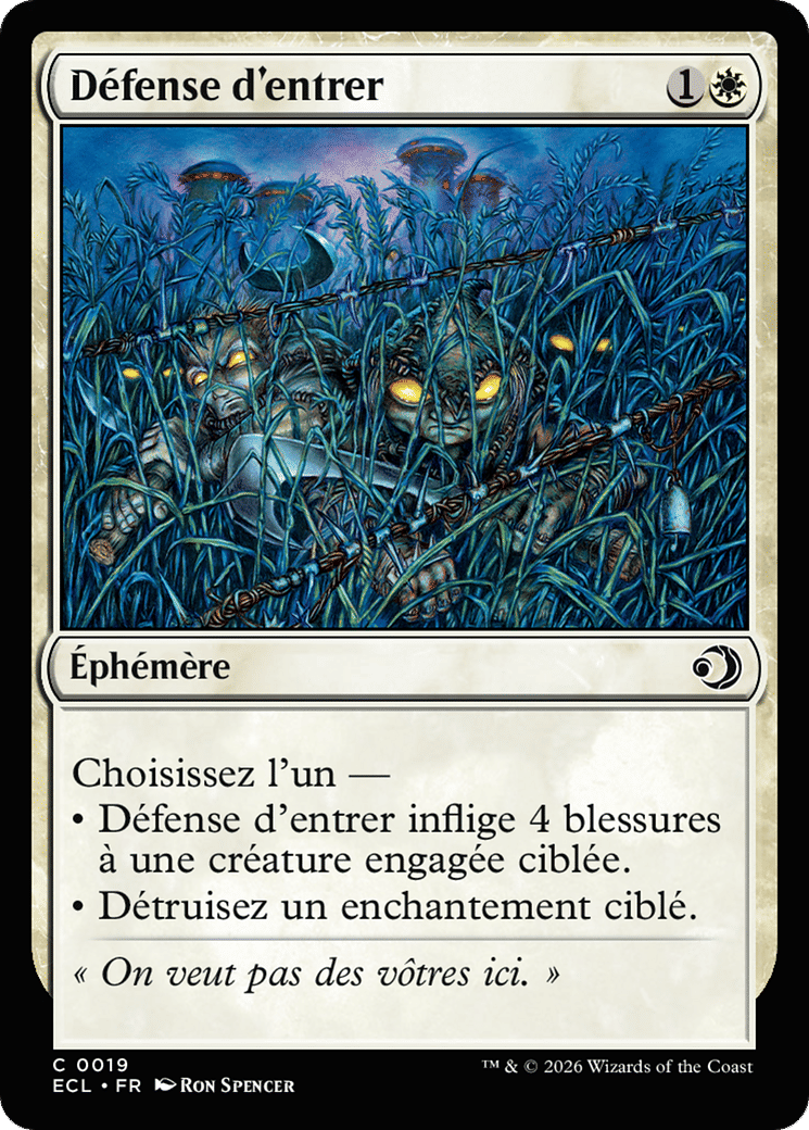Défense d'entrer — Lorwyn Eclipsed — Magic: The Gathering