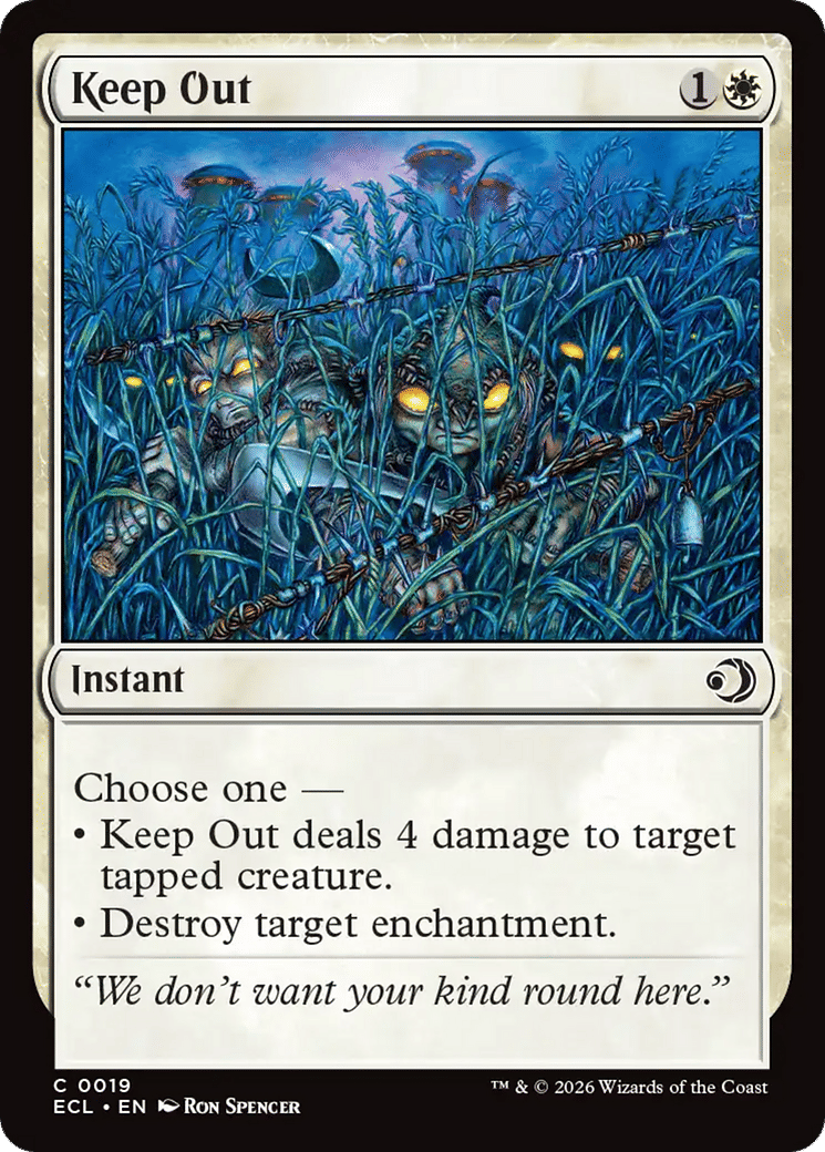 Défense d'entrer — Lorwyn Eclipsed — Magic: The Gathering