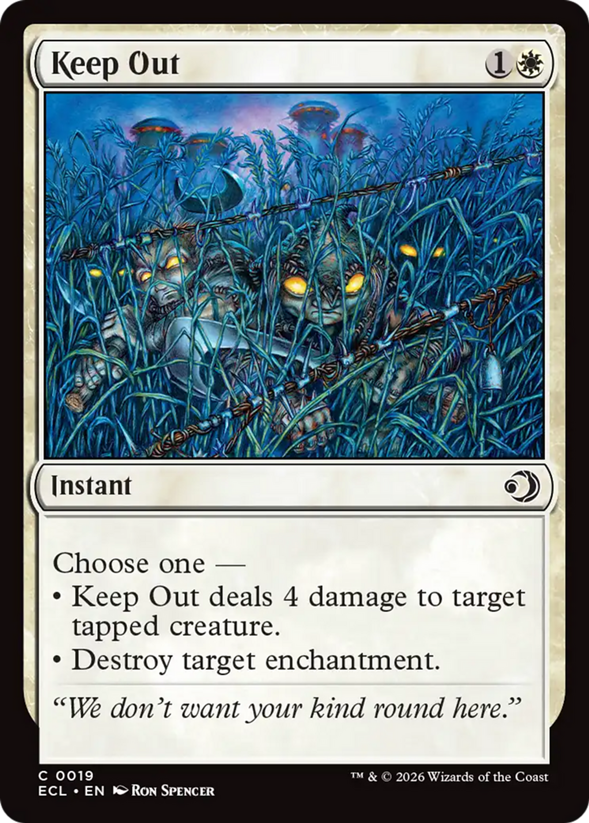 Défense d'entrer — Lorwyn Eclipsed — Magic: The Gathering