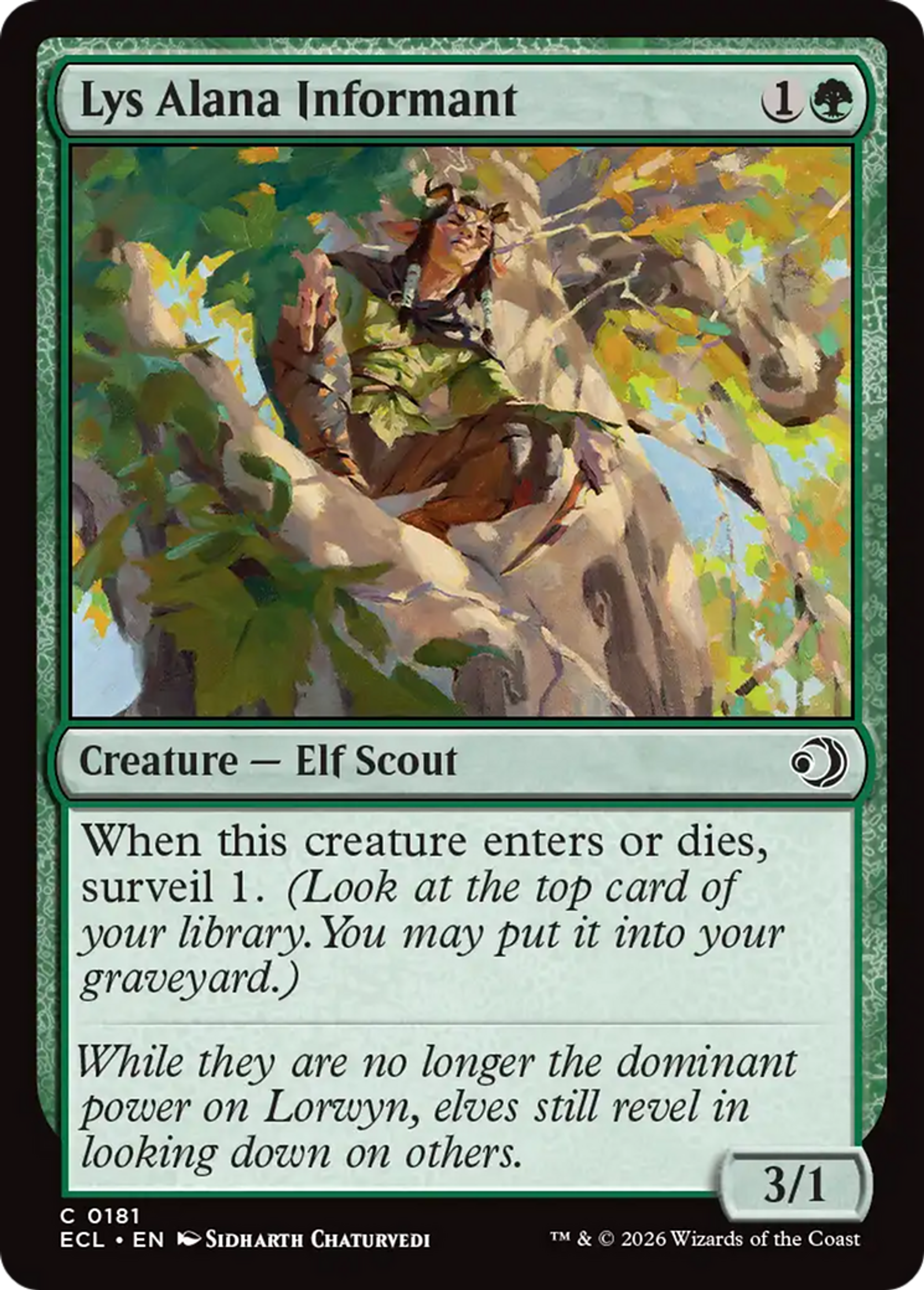 Informateur de Lys Alana — Lorwyn Eclipsed — Magic: The Gathering