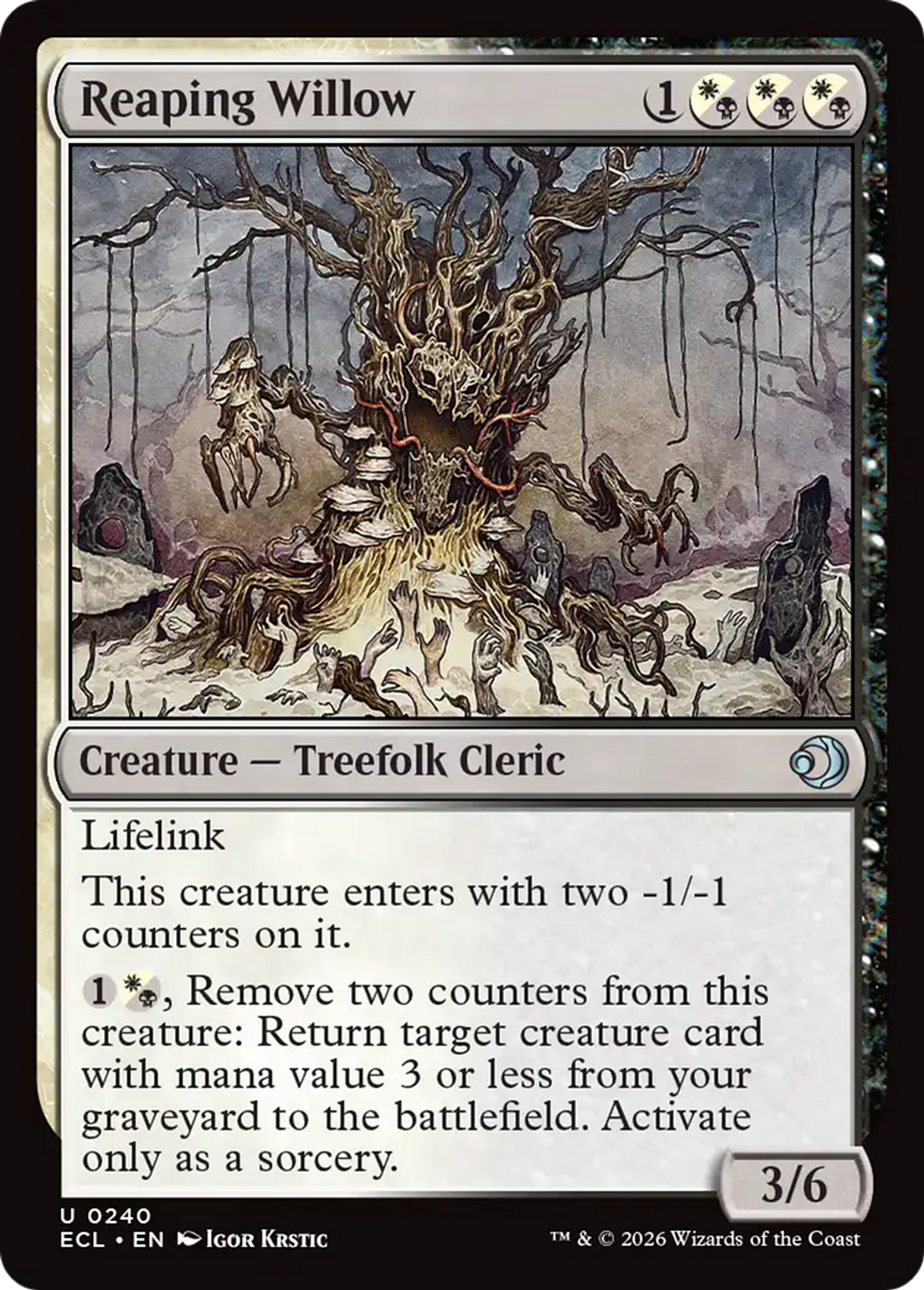 Reaping Willow — Lorwyn Eclipsed — Magic: The Gathering