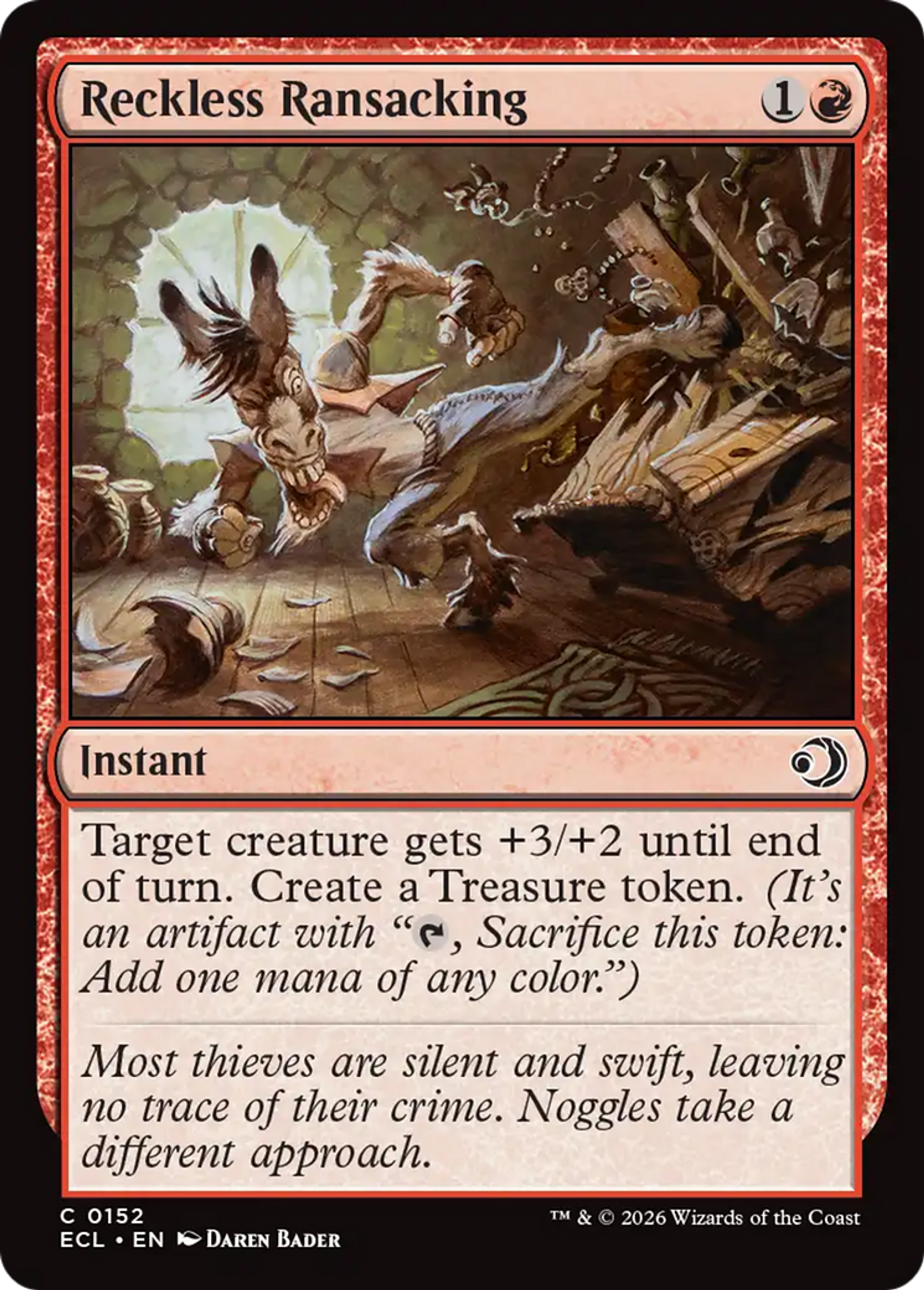 Reckless Ransacking — Lorwyn Eclipsed — Magic: The Gathering