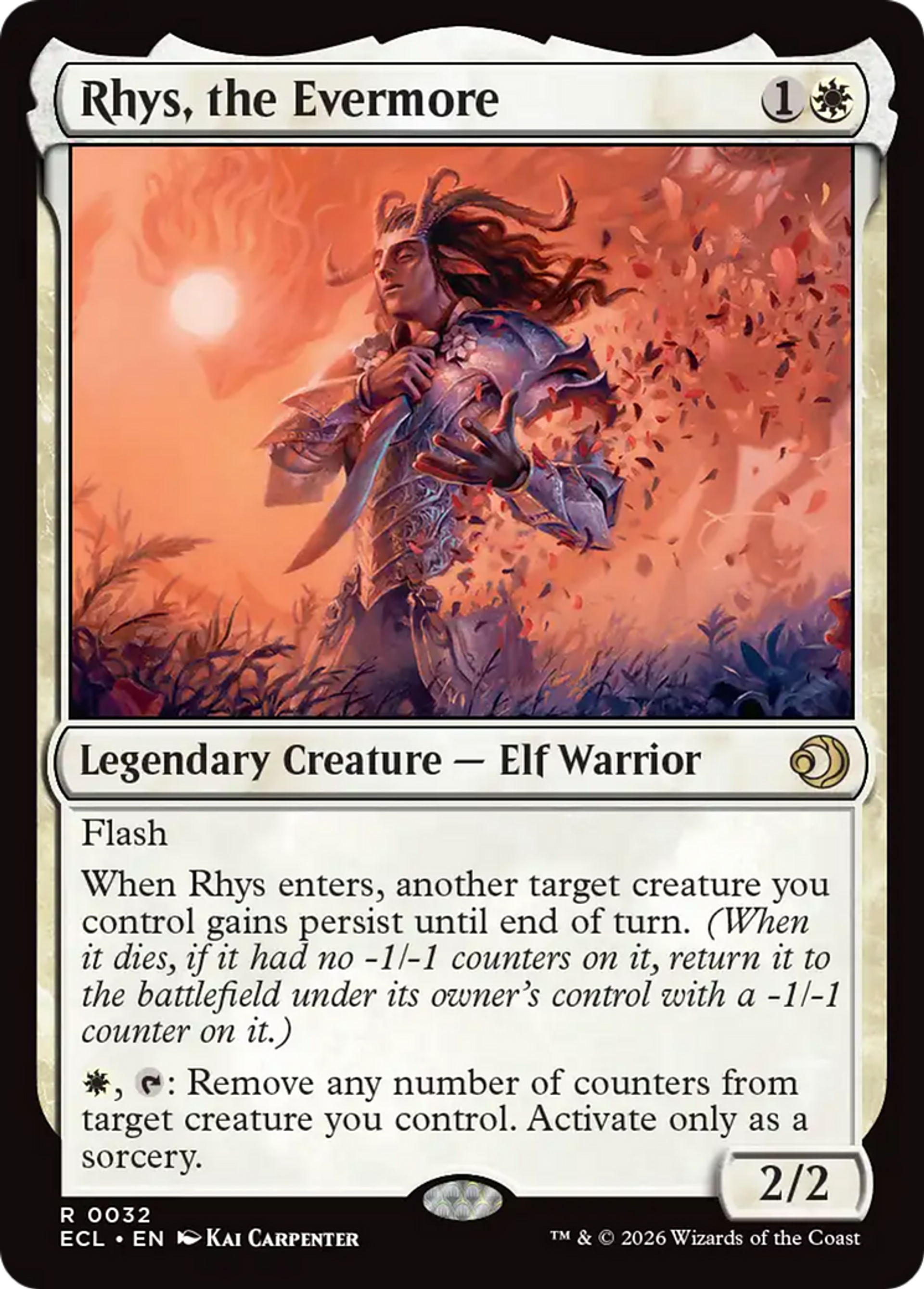 Rhys, l'Éternel — Lorwyn Eclipsed — Magic: The Gathering