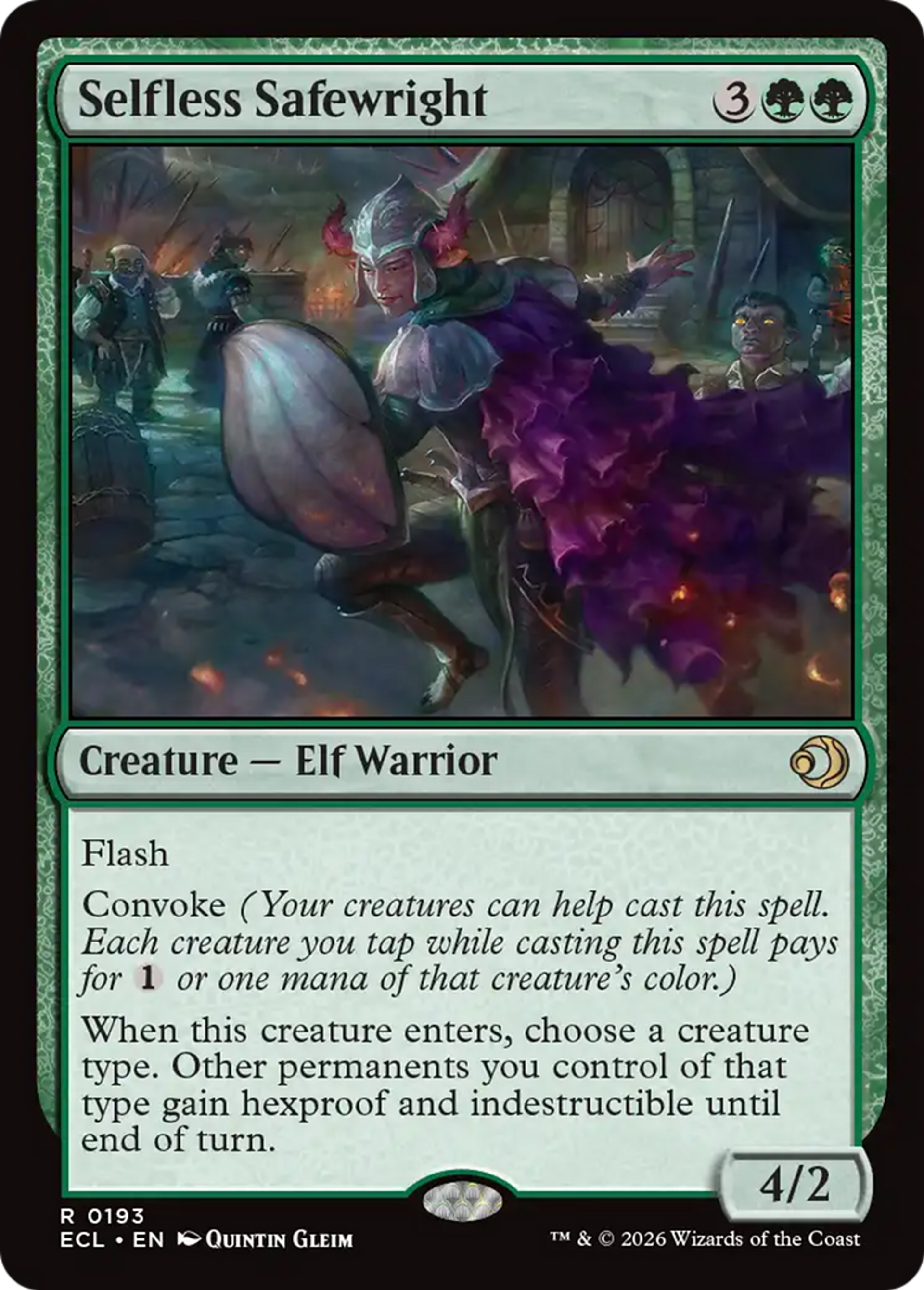 Selfless Safewright — Lorwyn Eclipsed — Magic: The Gathering