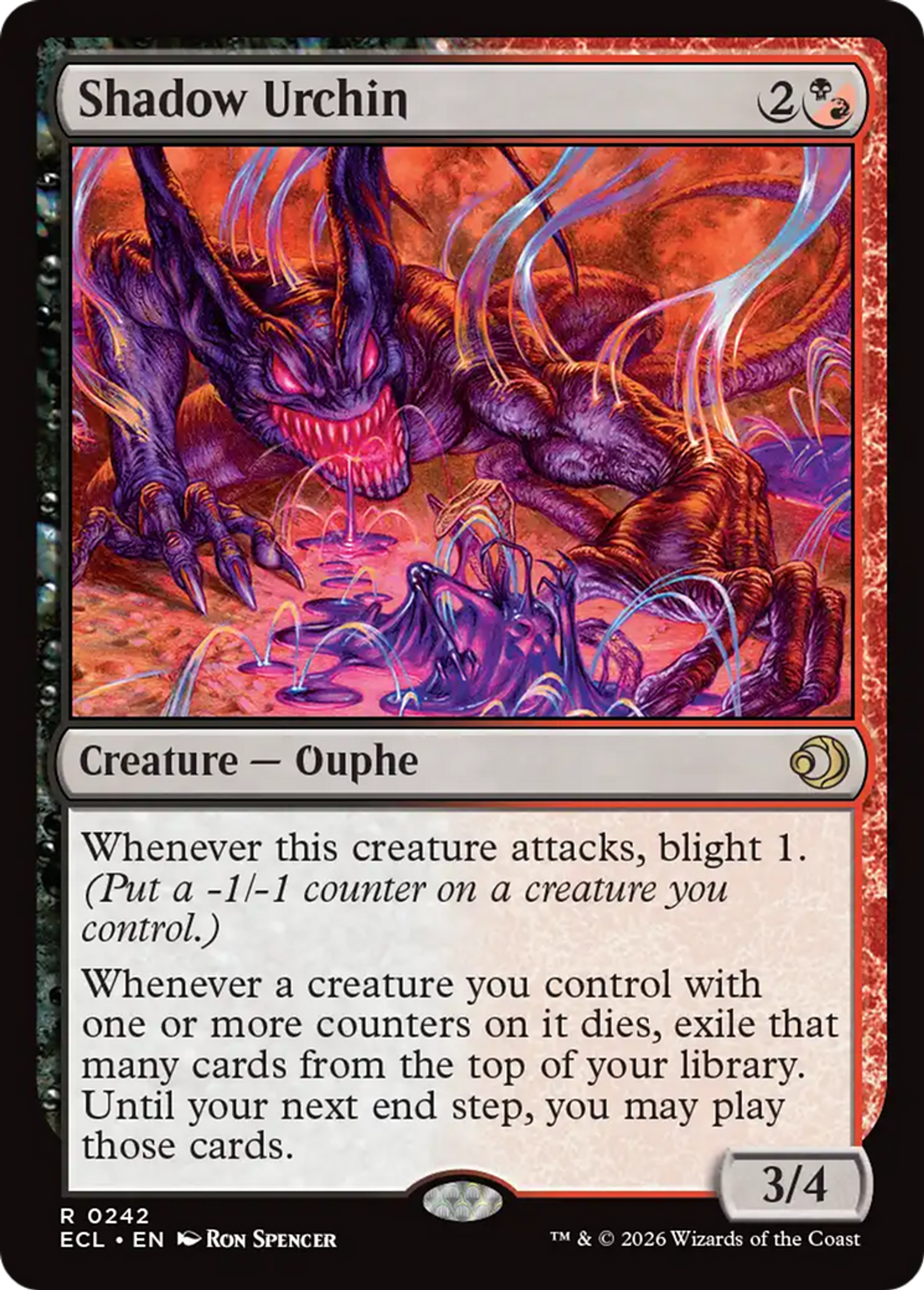 Shadow Urchin — Lorwyn Eclipsed — Magic: The Gathering