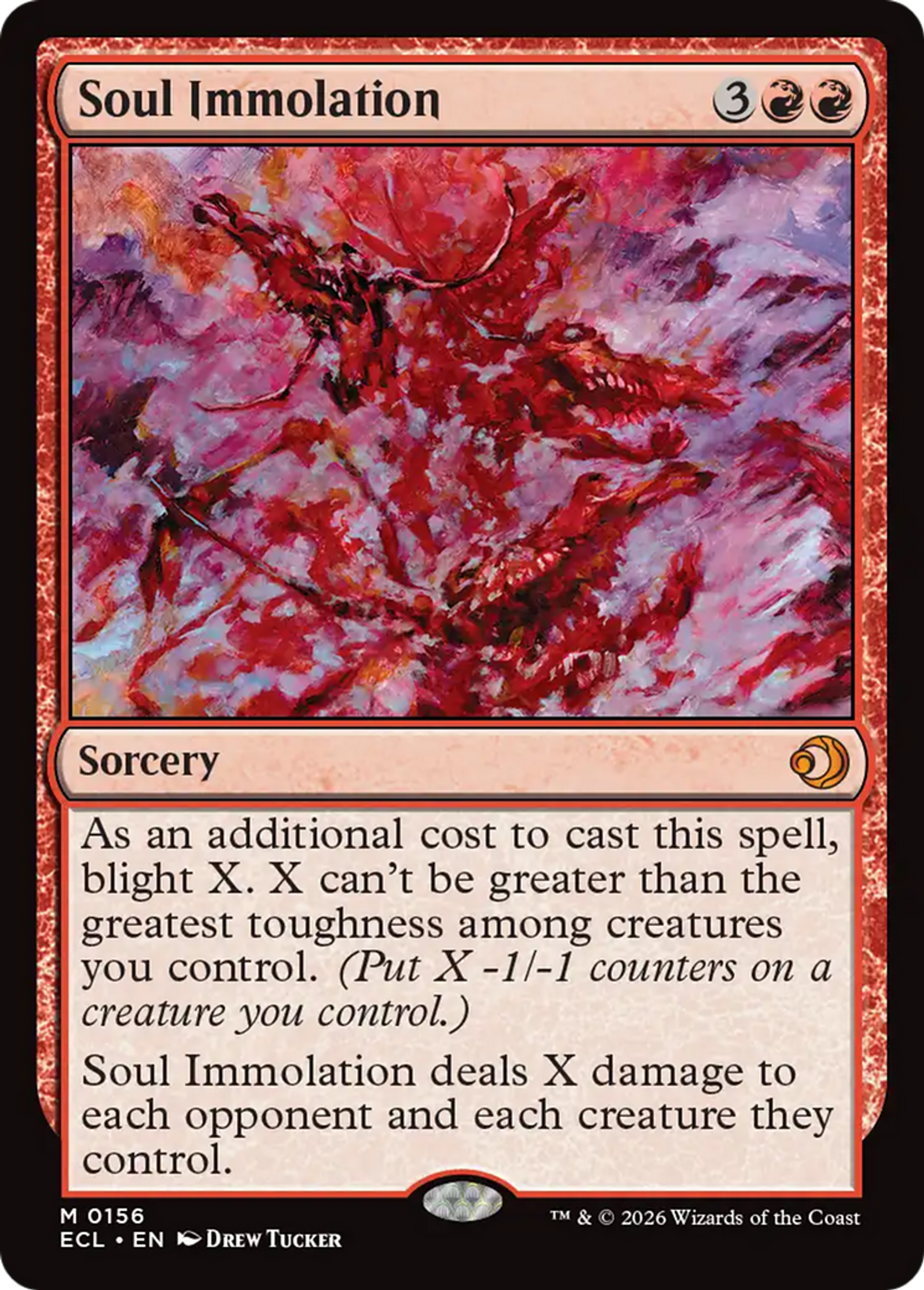 Immolation de l'âme — Lorwyn Eclipsed — Magic: The Gathering