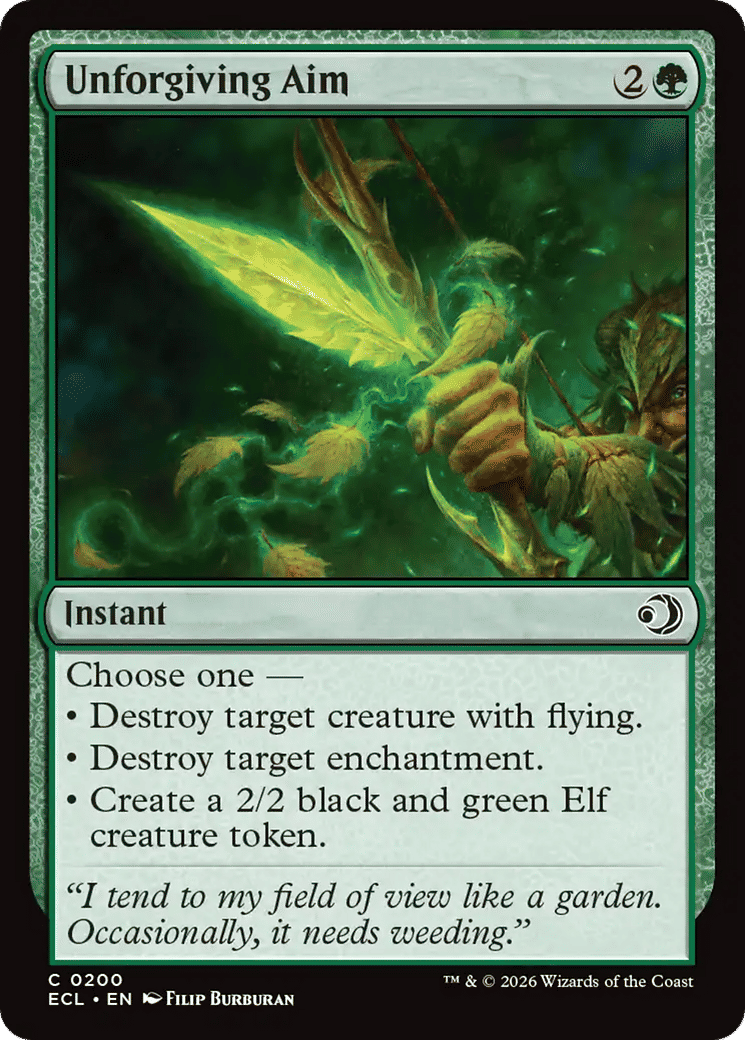 Unforgiving Aim — Lorwyn Eclipsed — Magic: The Gathering