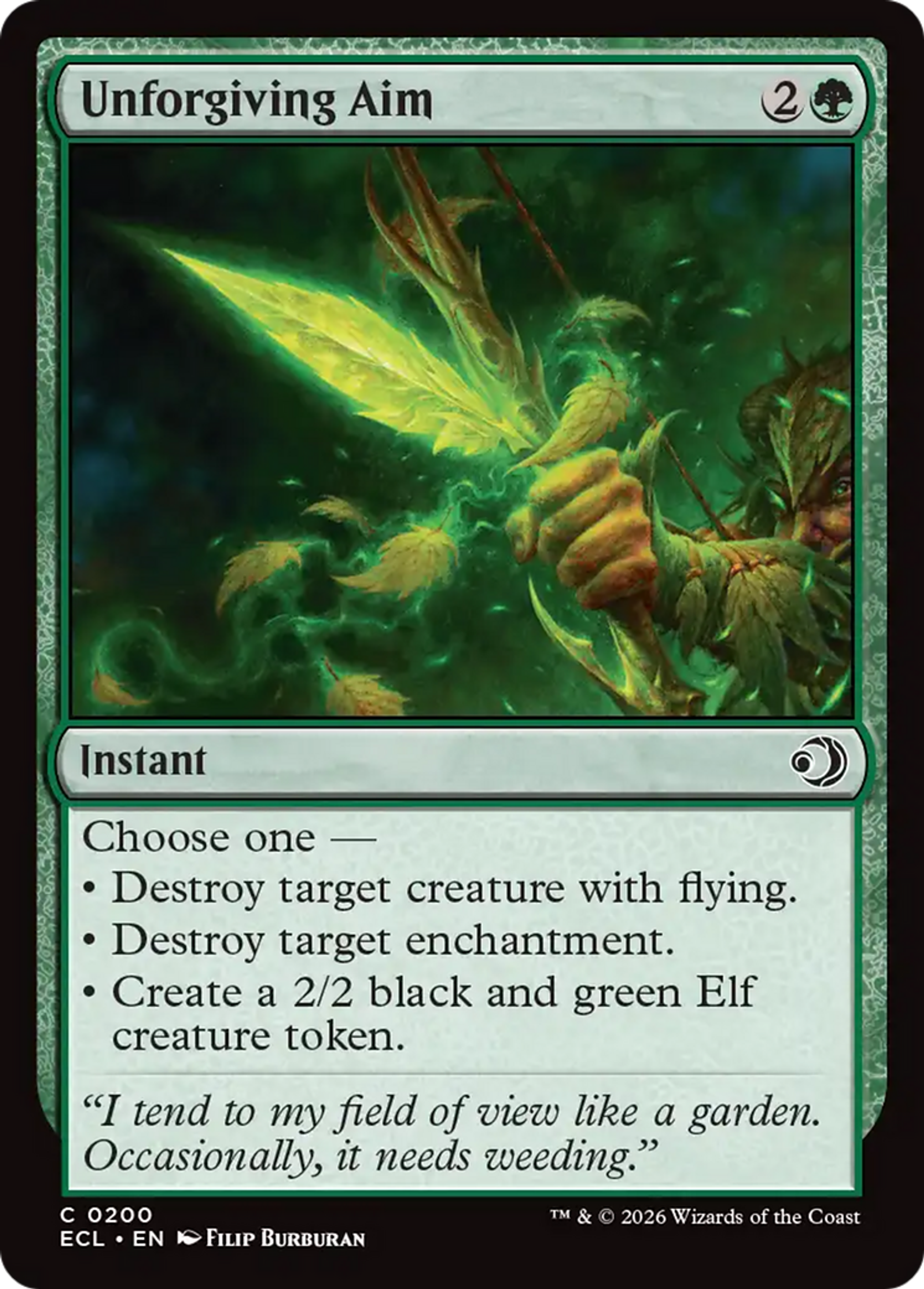 Unforgiving Aim — Lorwyn Eclipsed — Magic: The Gathering