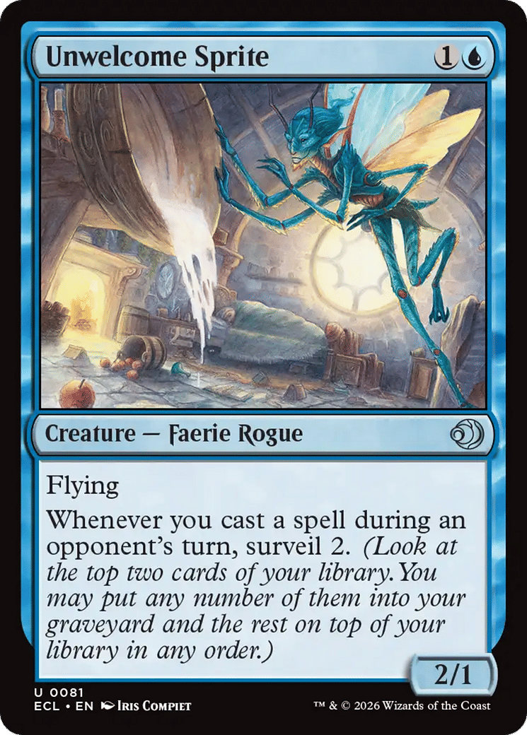 Unwelcome Sprite — Lorwyn Eclipsed — Magic: The Gathering