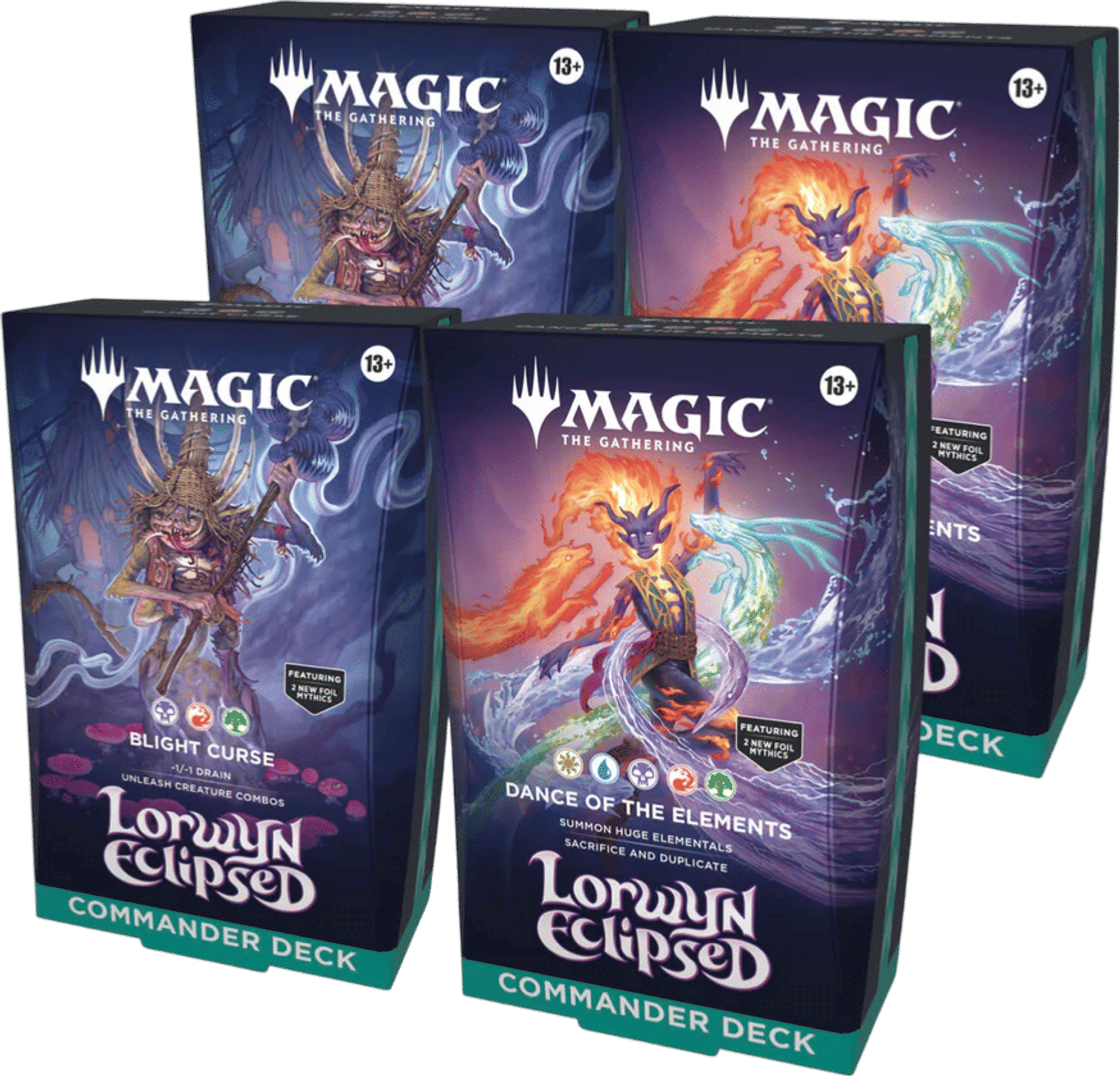 Product image for Lorwyn Eclipsed Display de Commander Deck