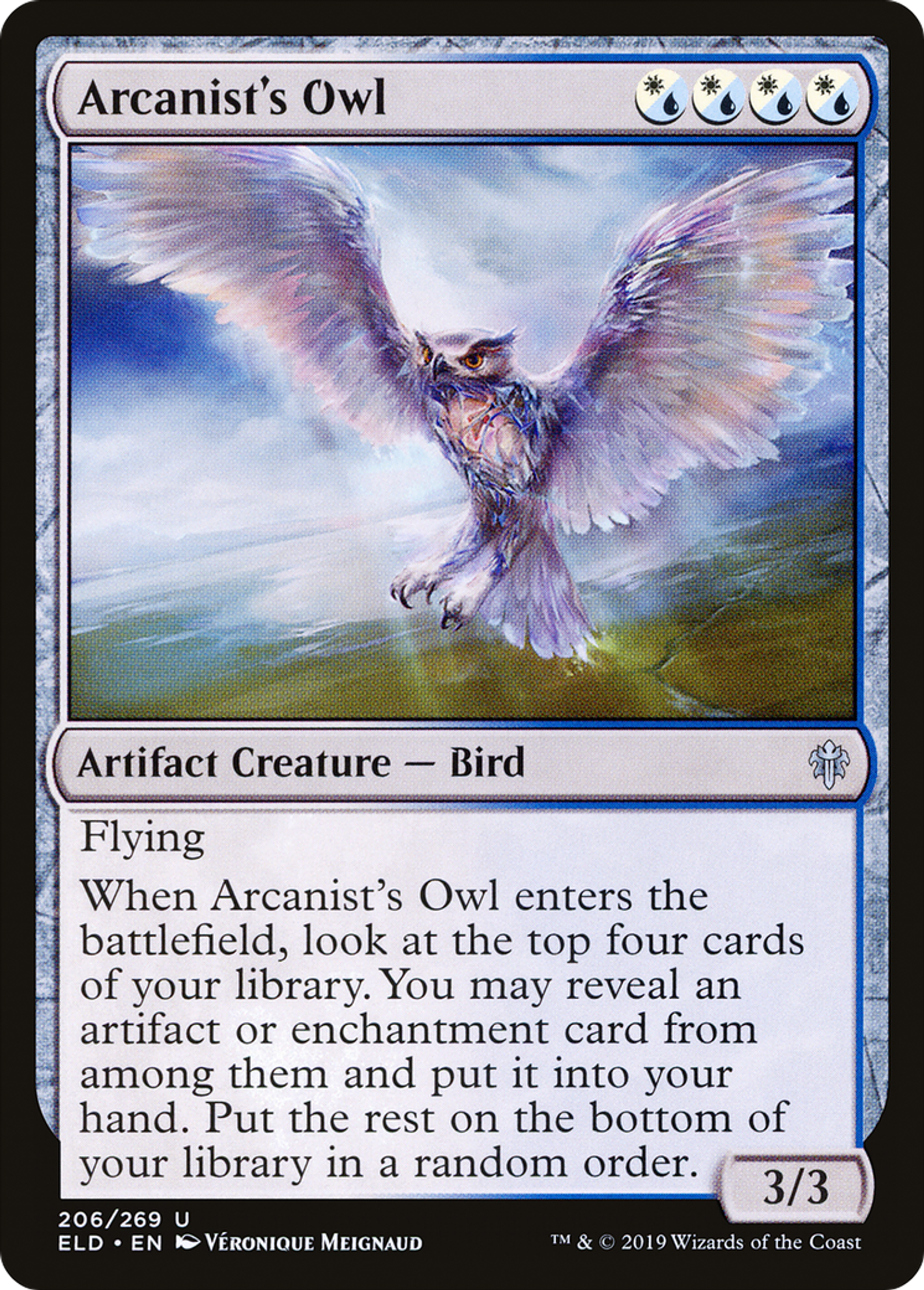 Hibou de l'arcaniste — Throne of Eldraine — Magic: The Gathering