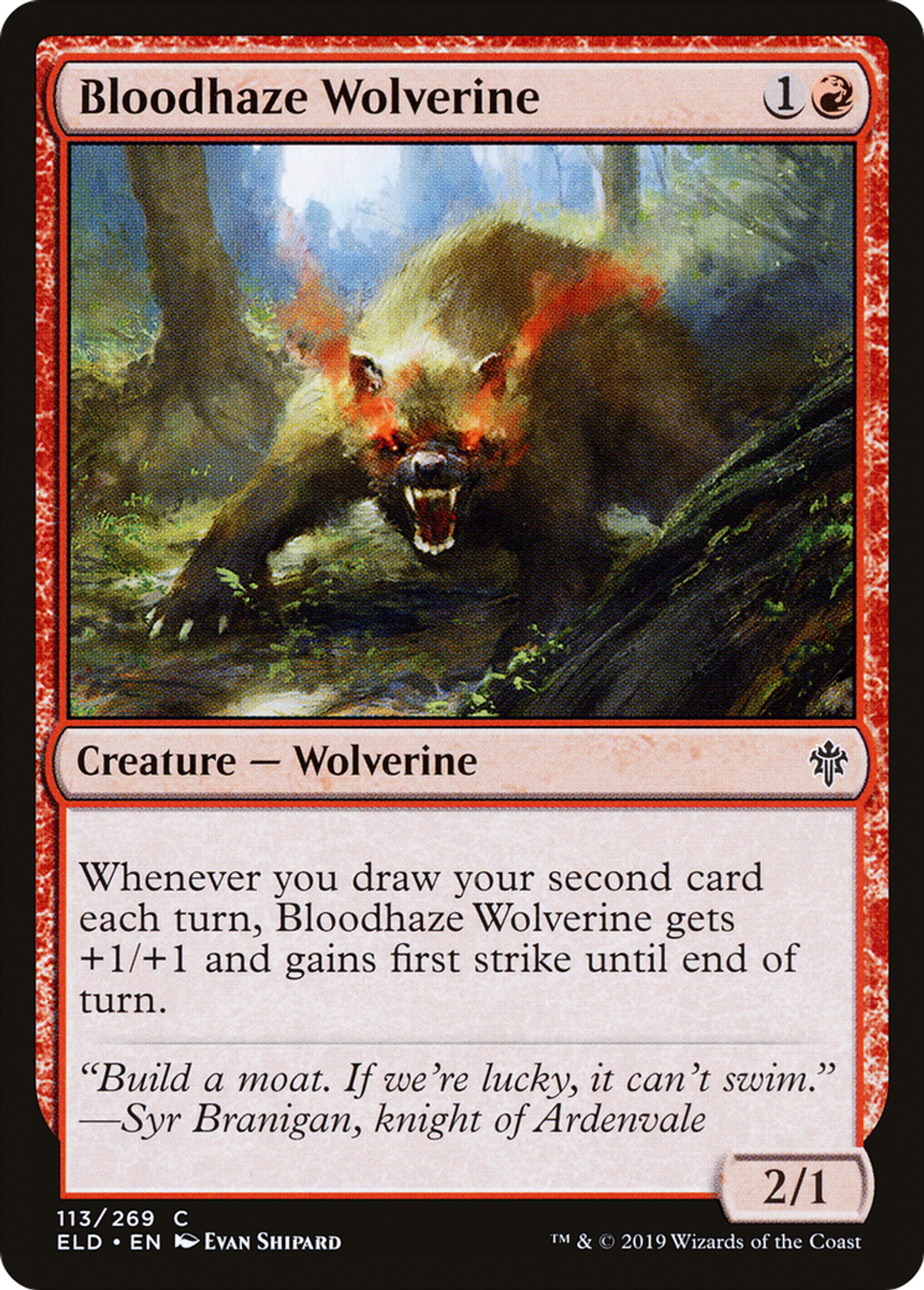 Glouton fièvresang — Throne of Eldraine — Magic: The Gathering