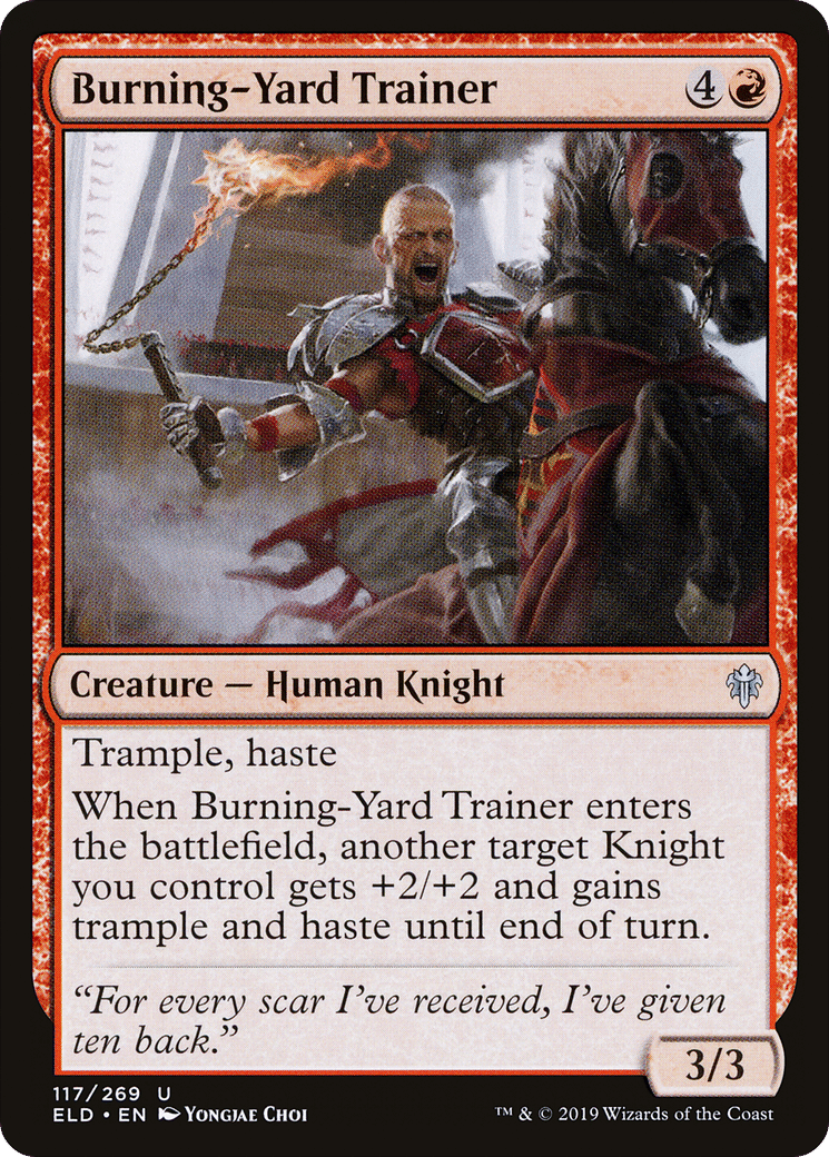 Burning-Yard Trainer — Throne of Eldraine — Magic: The Gathering