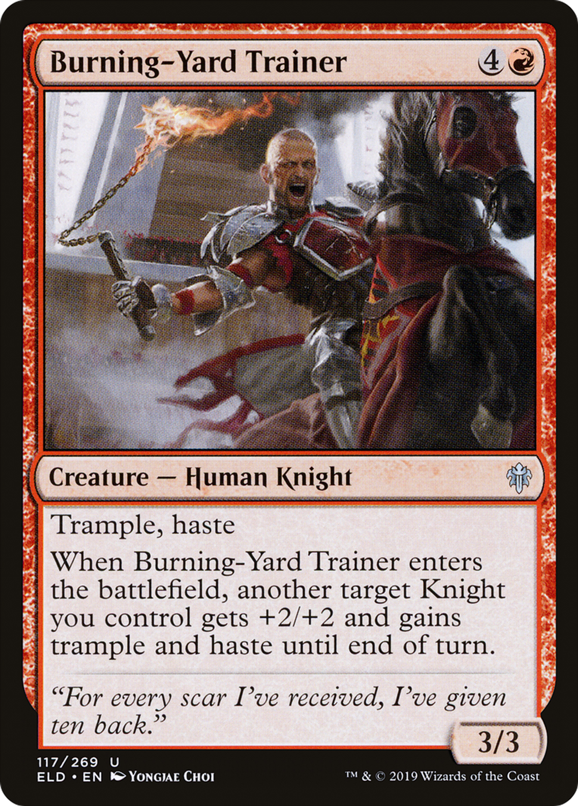 Burning-Yard Trainer — Throne of Eldraine — Magic: The Gathering