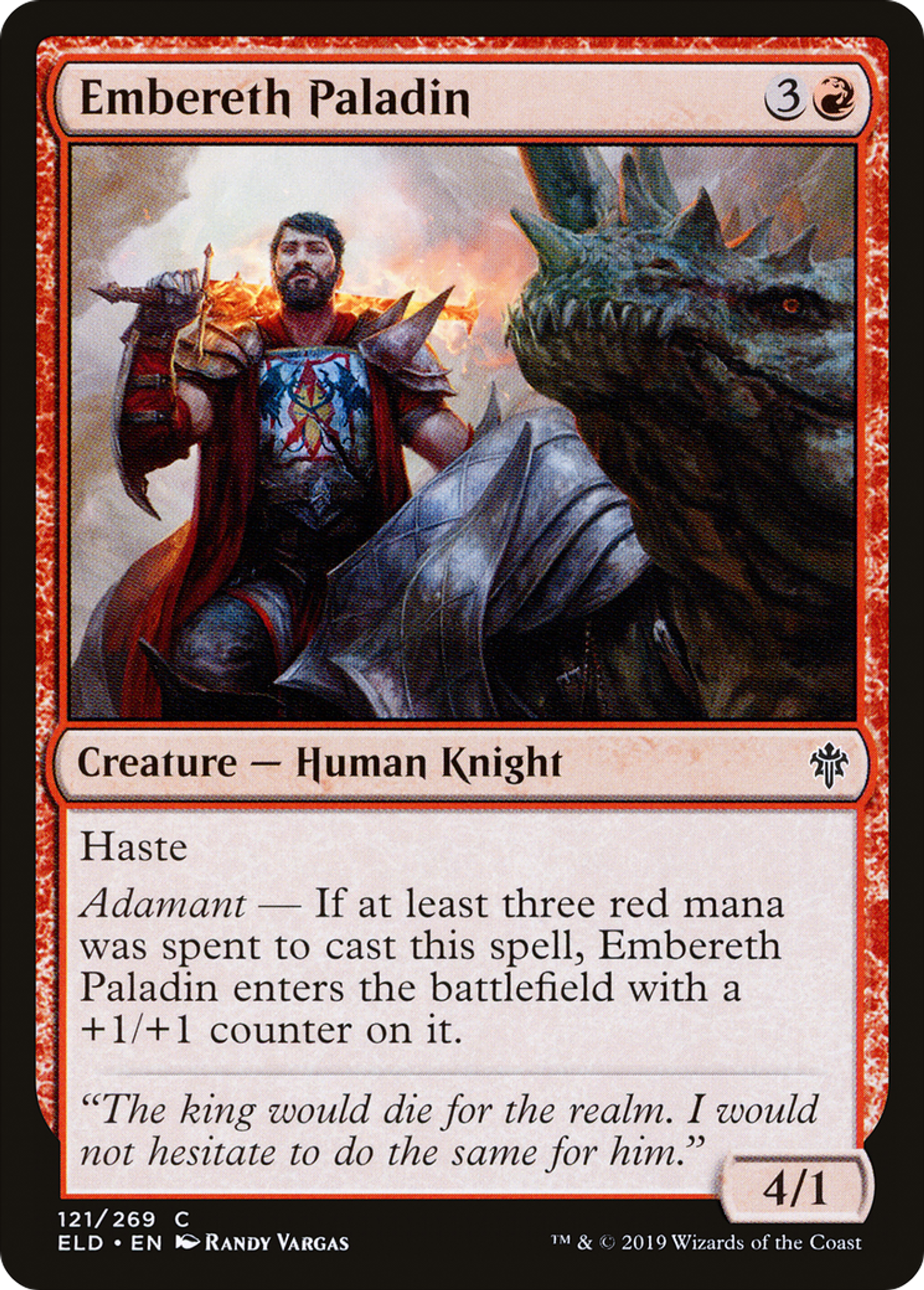 Paladin de Braisereth — Throne of Eldraine — Magic: The Gathering