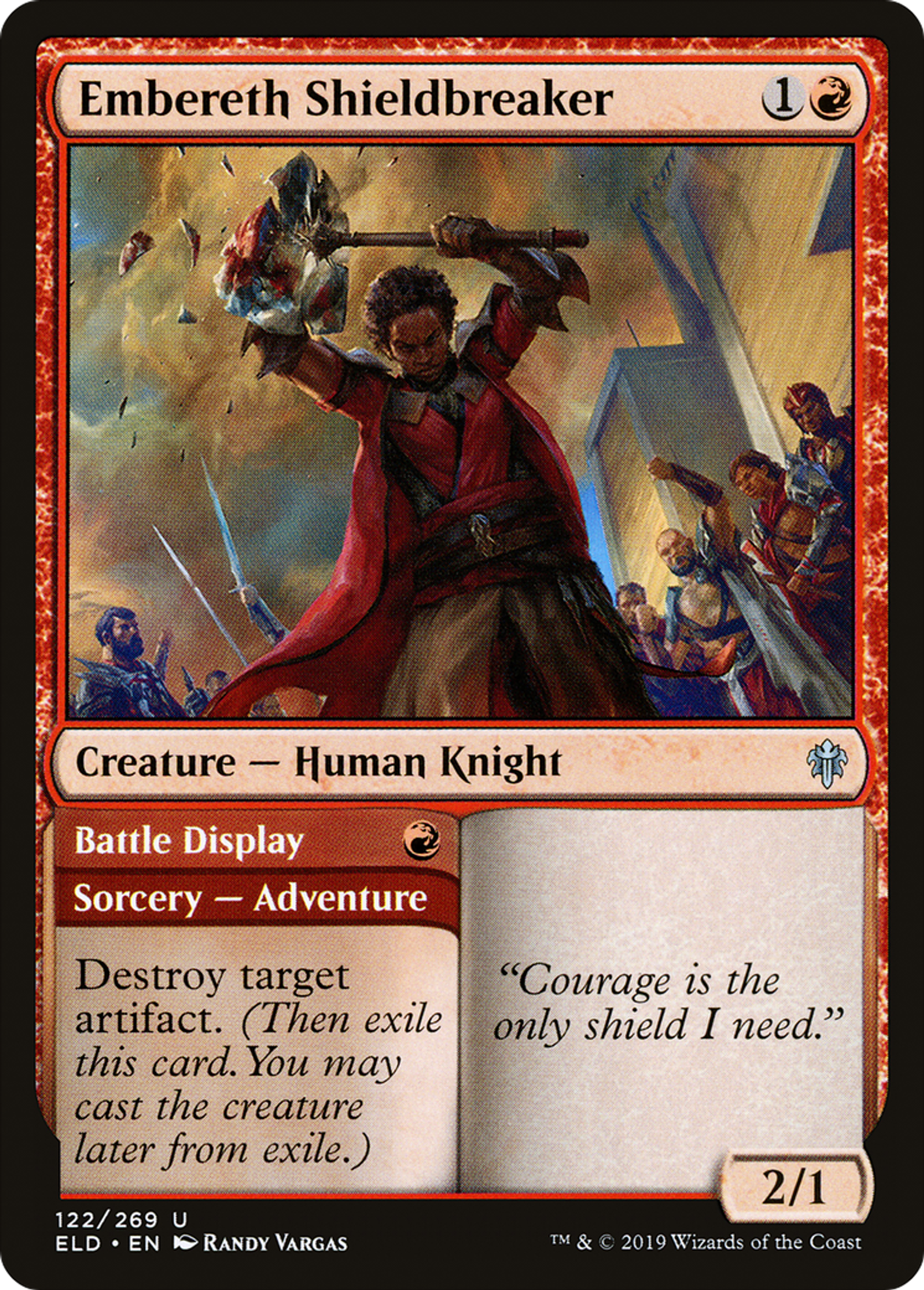 Brise-bouclier de Braisereth // Démonstration de combat — Throne of Eldraine — Magic: The Gathering