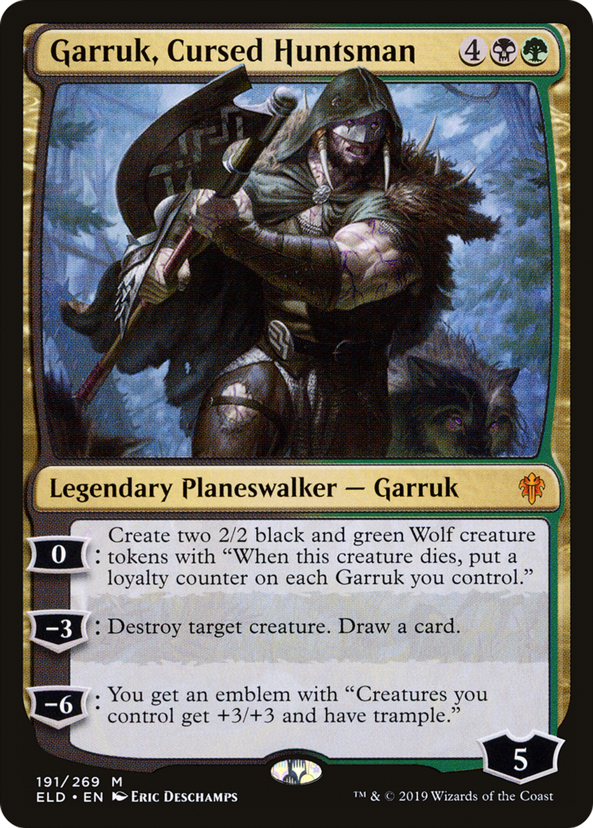 Garruk, Cursed Huntsman — Throne of Eldraine — Magic: The Gathering