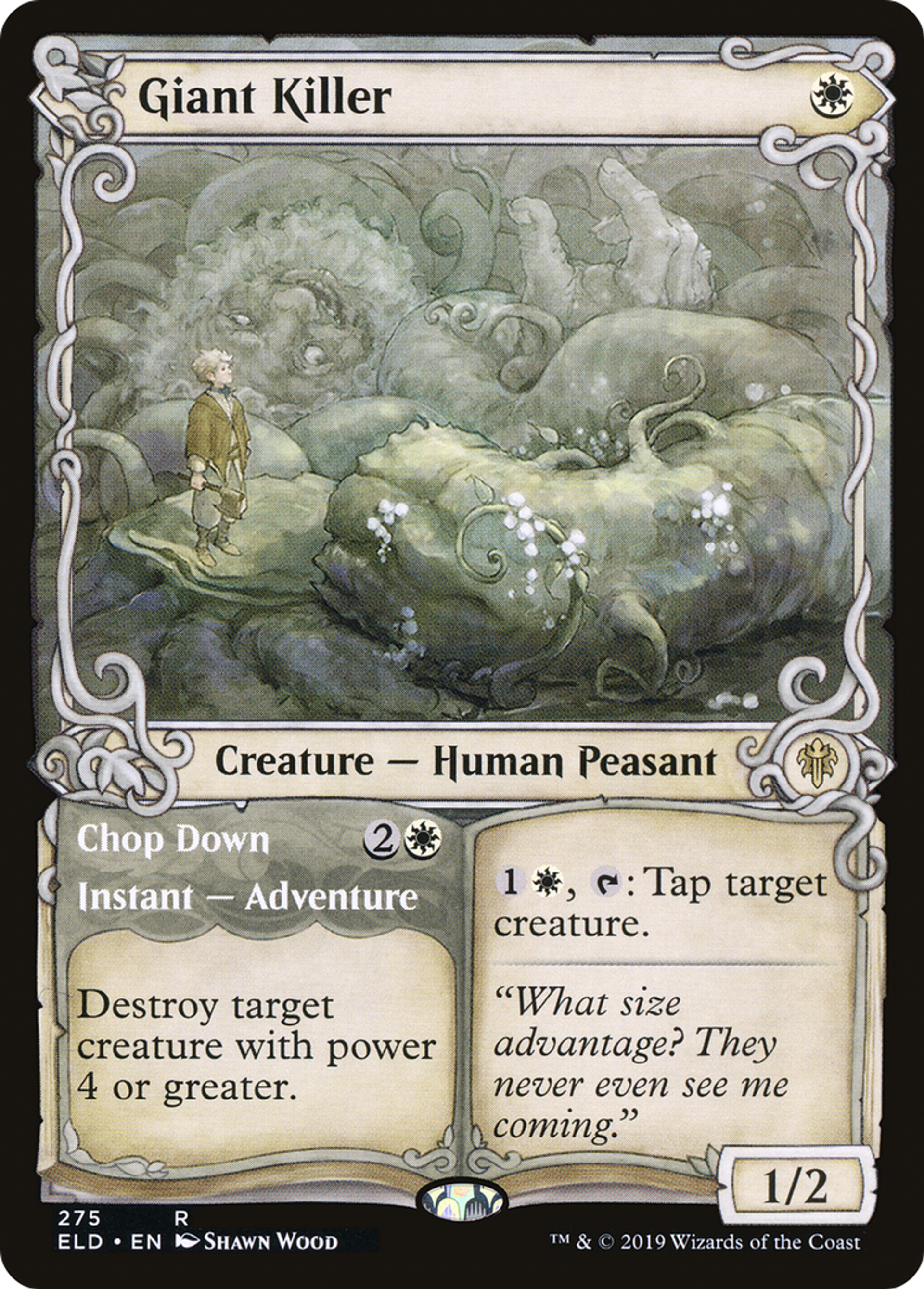 Giant Killer // Chop Down — Throne of Eldraine — Magic: The Gathering