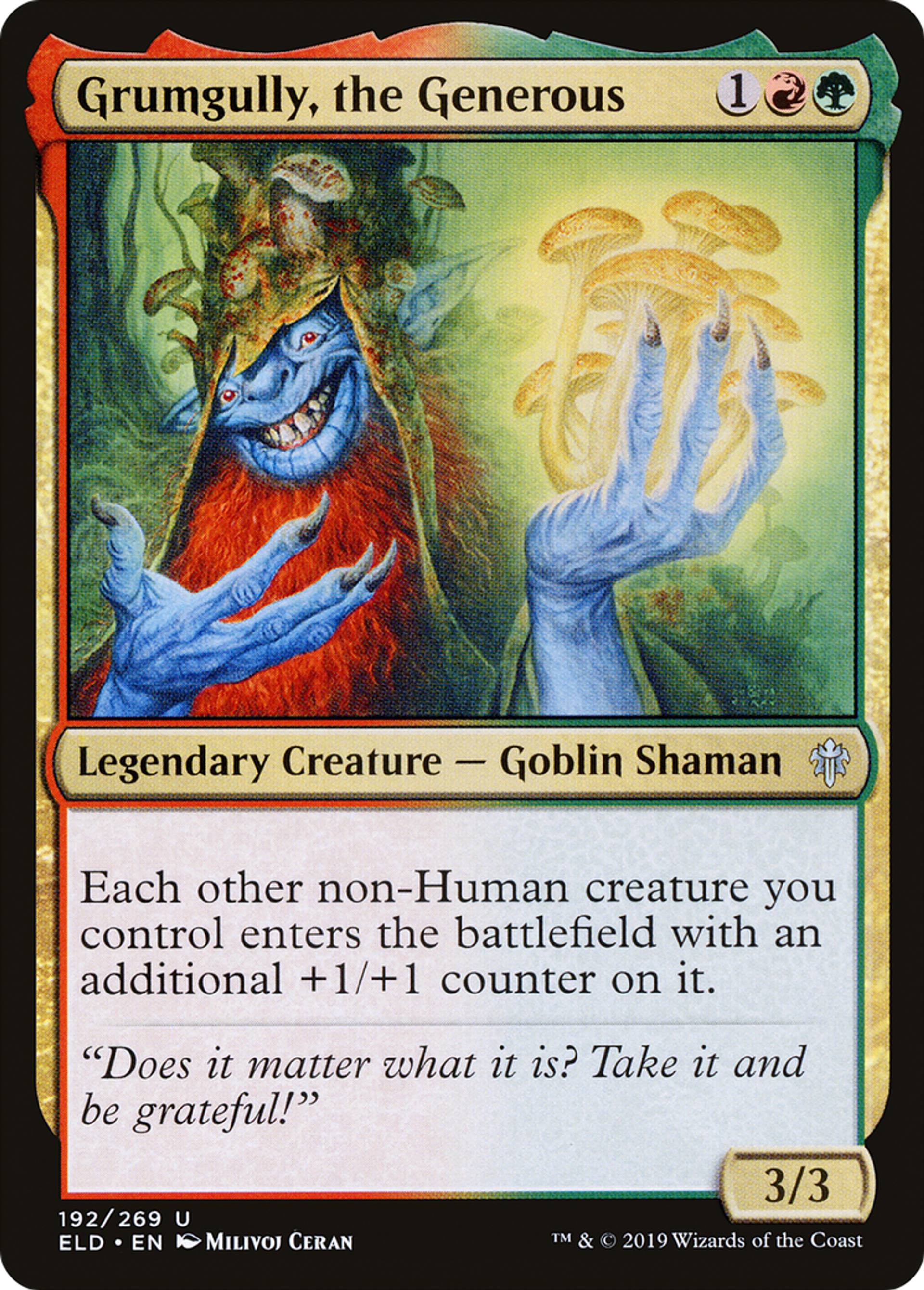 Grumgully, le généreux — Throne of Eldraine — Magic: The Gathering