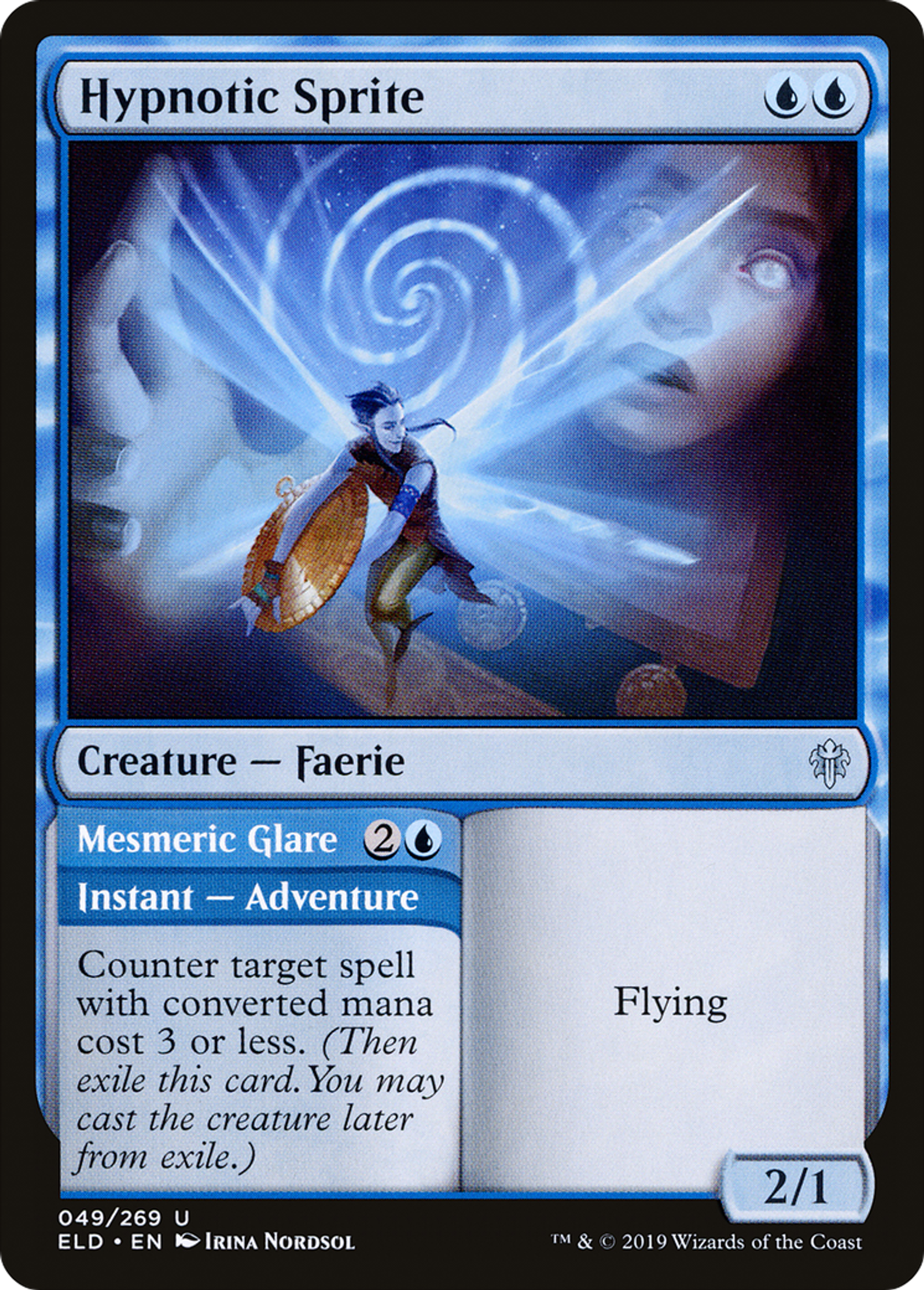 Hypnotic Sprite // Mesmeric Glare — Throne of Eldraine — Magic: The Gathering