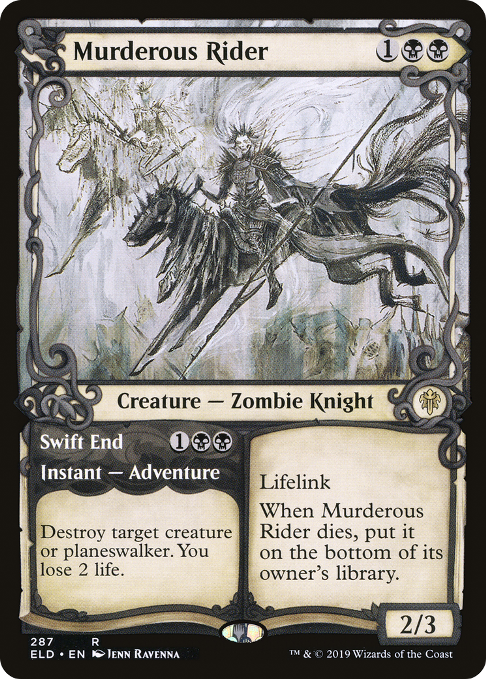 Murderous Rider // Swift End — Throne of Eldraine — Magic: The Gathering