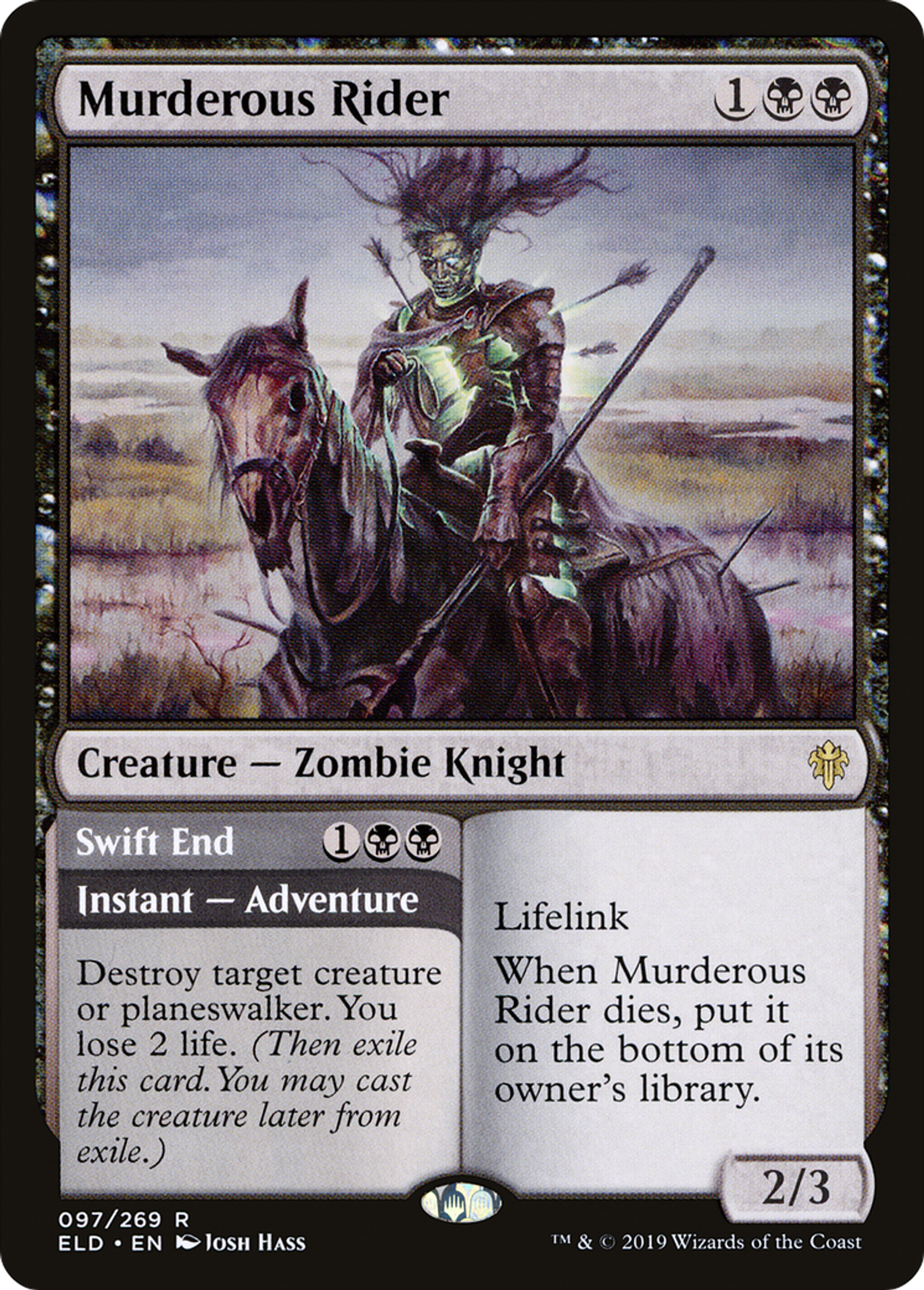Cavalière meurtrière // Fin précipitée — Throne of Eldraine — Magic: The Gathering