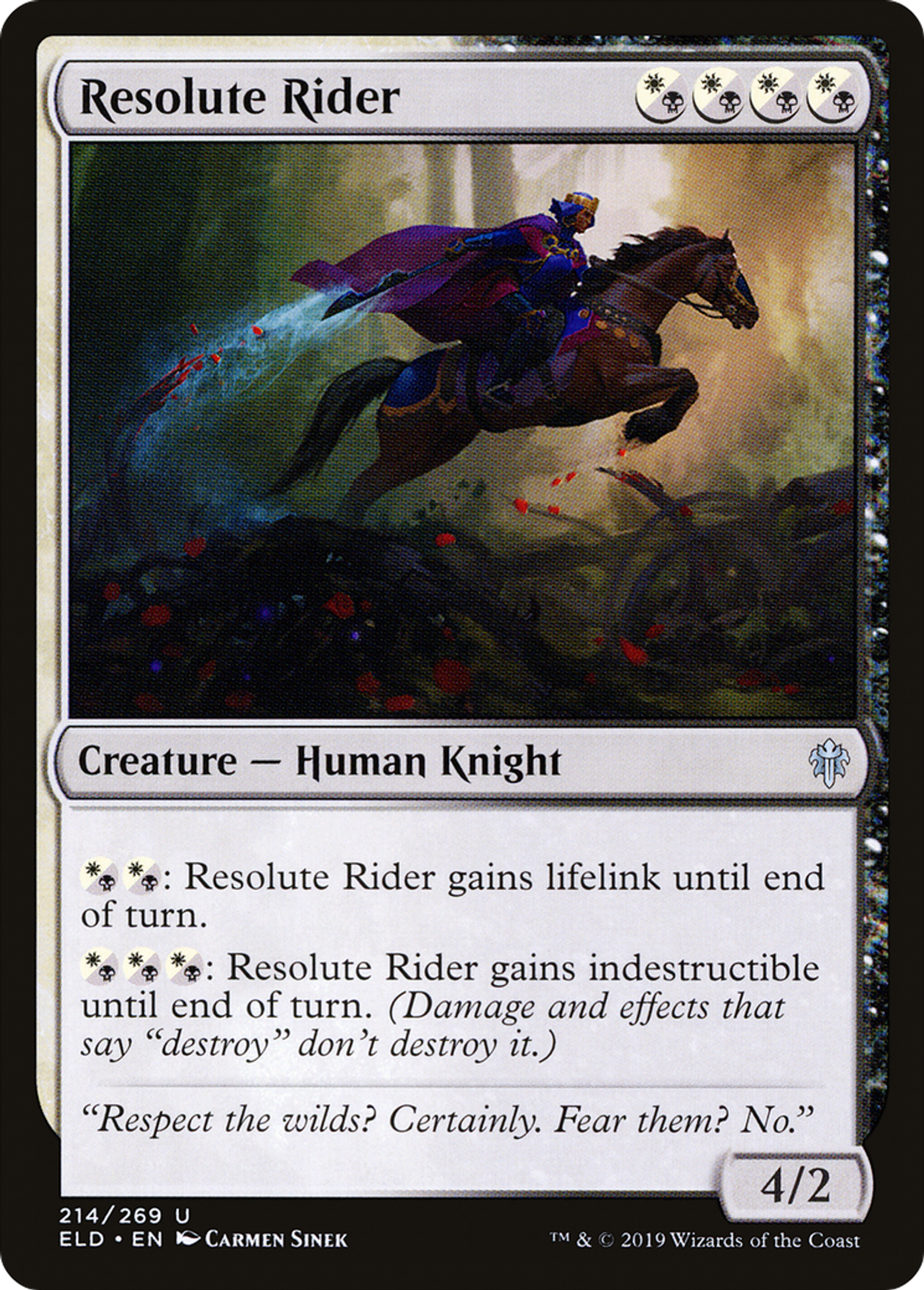 Resolute Rider — Throne of Eldraine — Magic: The Gathering
