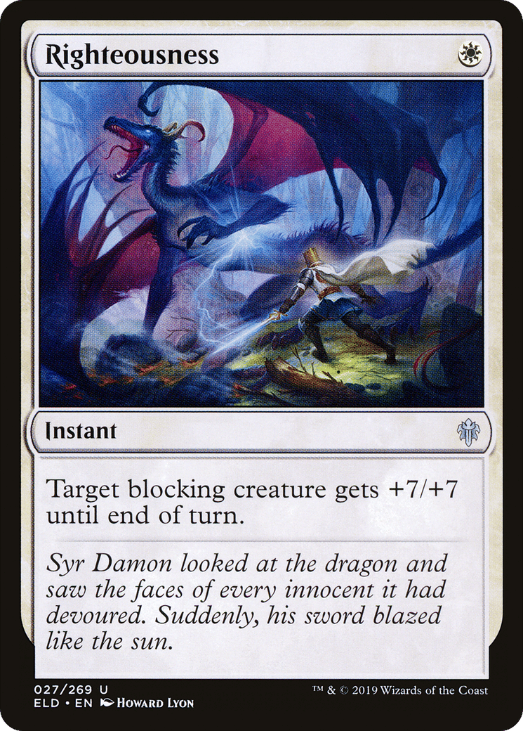 Righteousness — Throne of Eldraine — Magic: The Gathering