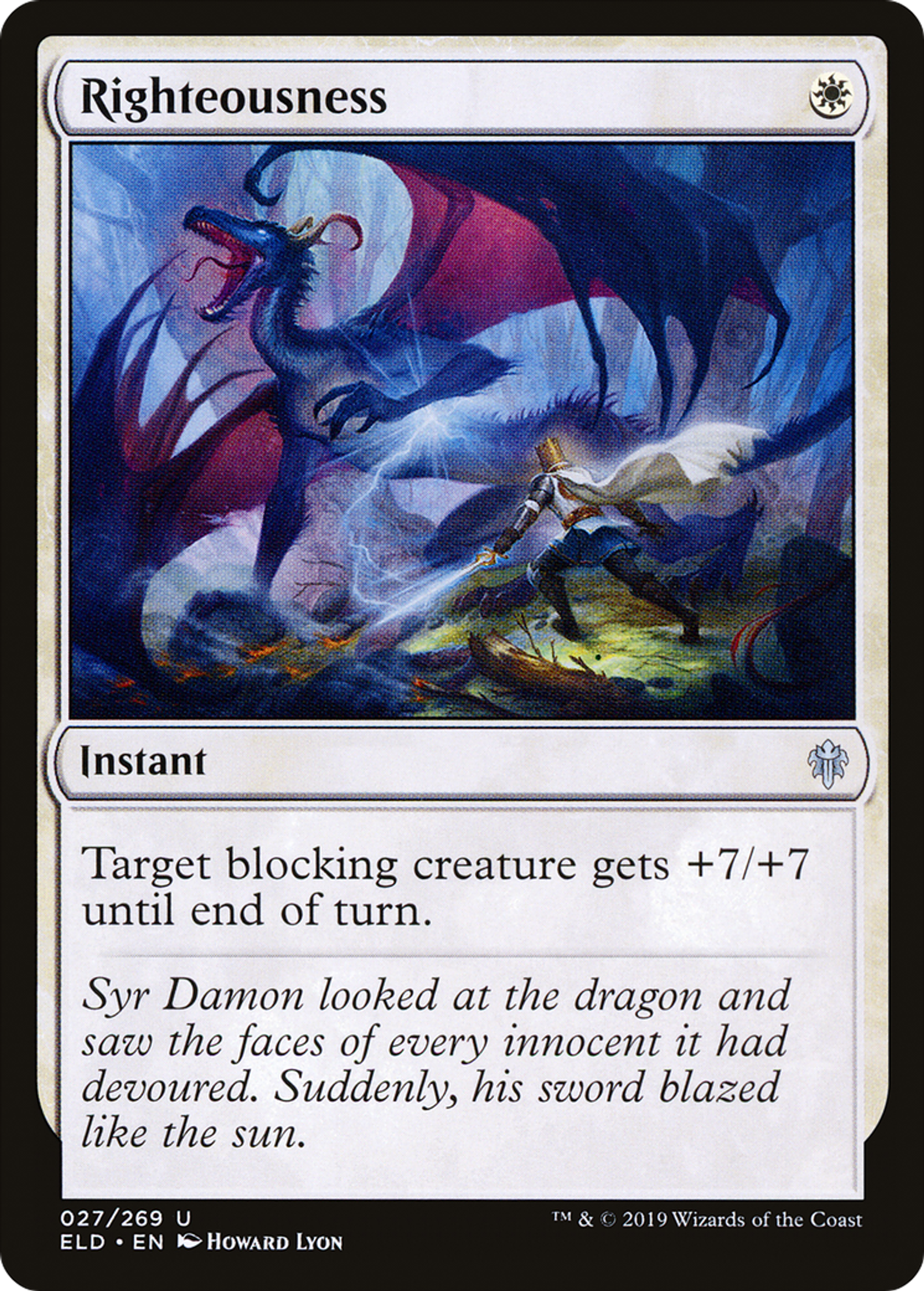 Righteousness — Throne of Eldraine — Magic: The Gathering