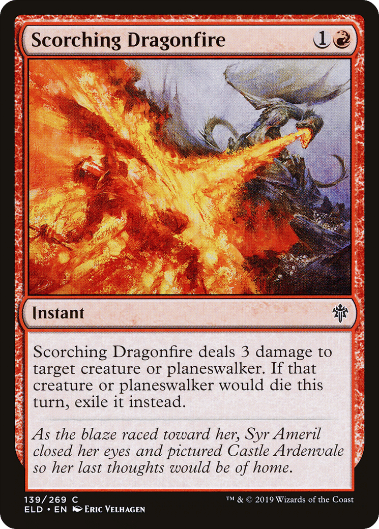 Scorching Dragonfire — Throne of Eldraine — Magic: The Gathering