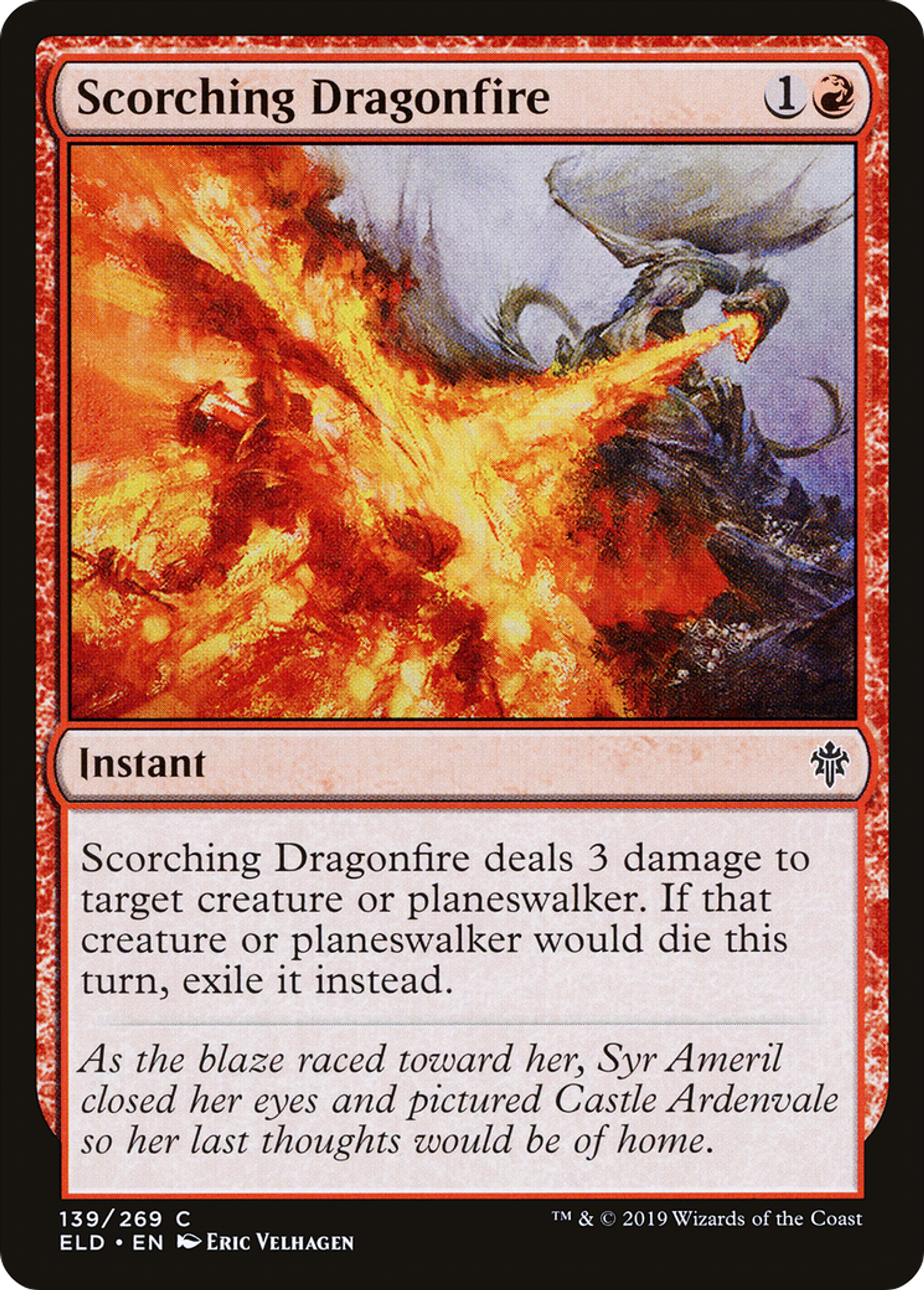 Feu du dragon dévastateur — Throne of Eldraine — Magic: The Gathering