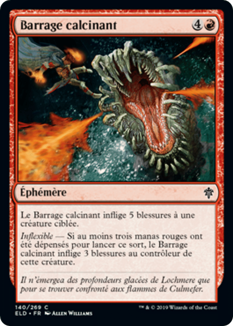 Barrage calcinant — Throne of Eldraine — Magic: The Gathering