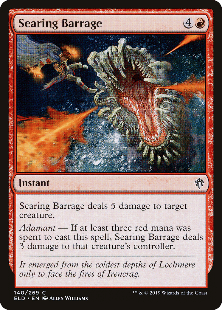 Searing Barrage — Throne of Eldraine — Magic: The Gathering