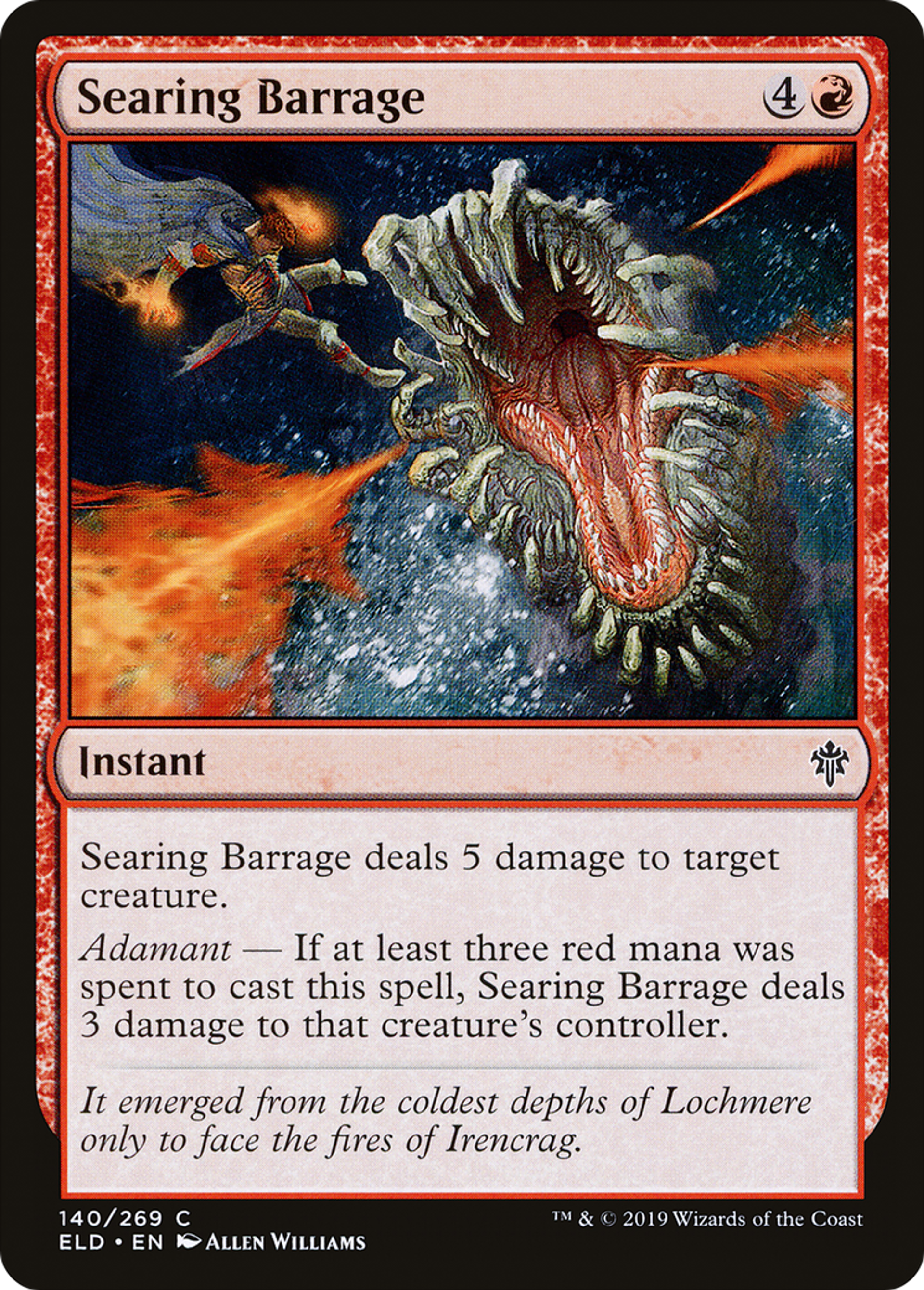 Barrage calcinant — Throne of Eldraine — Magic: The Gathering