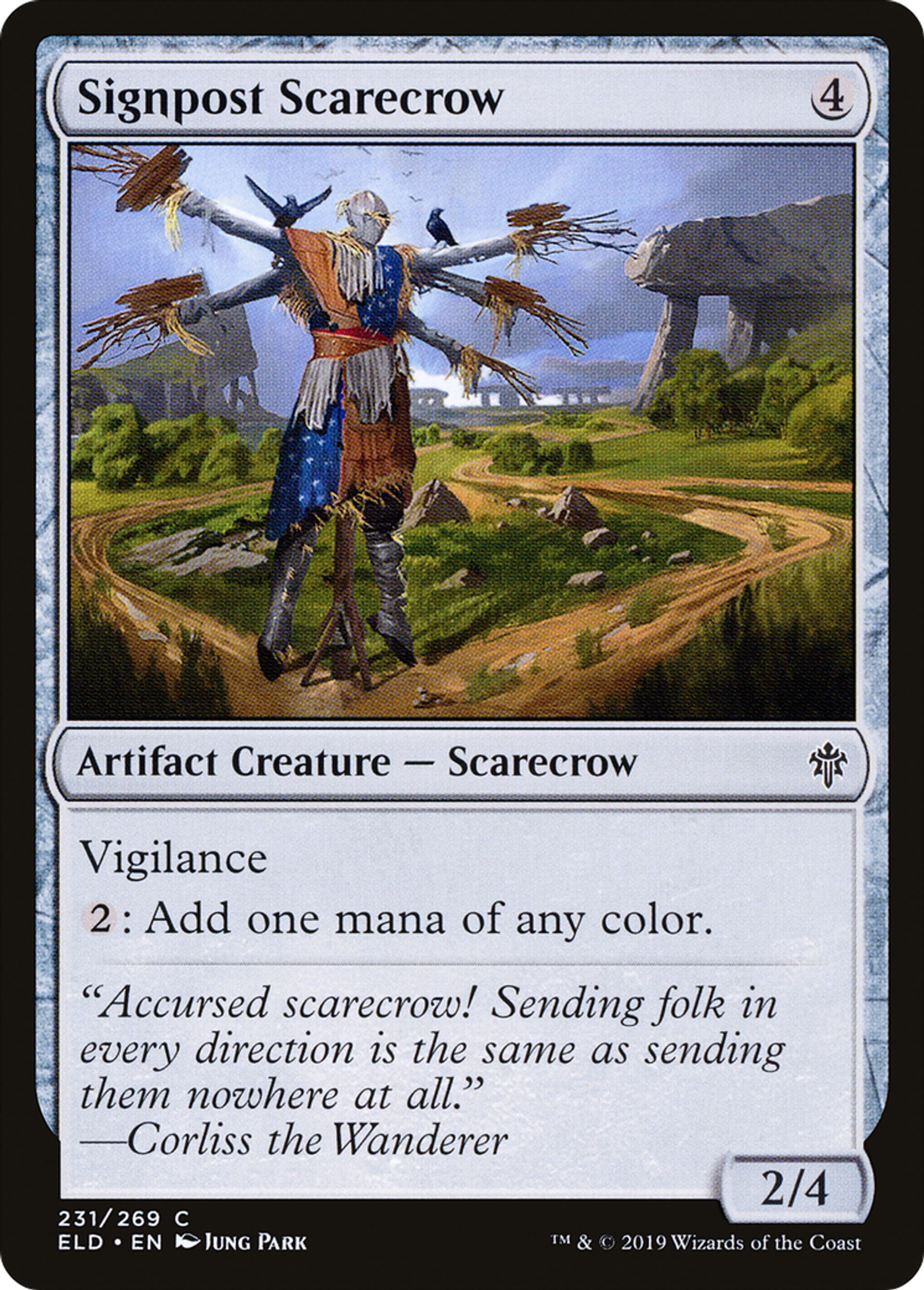 Signpost Scarecrow — Throne of Eldraine — Magic: The Gathering