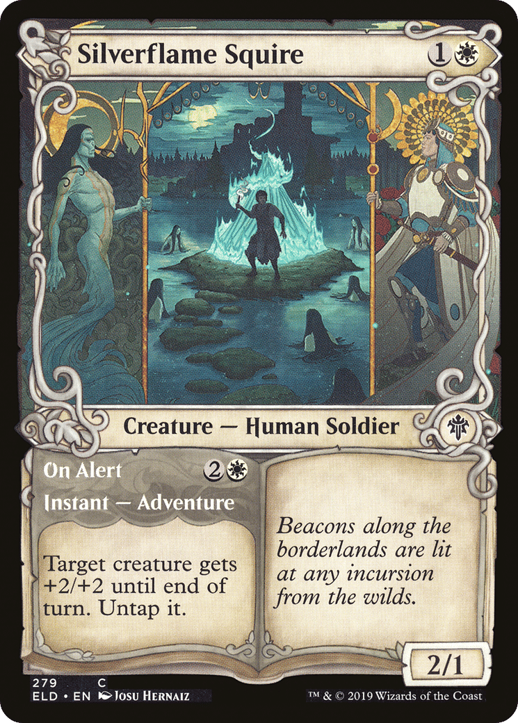 Silverflame Squire // On Alert — Throne of Eldraine — Magic: The Gathering