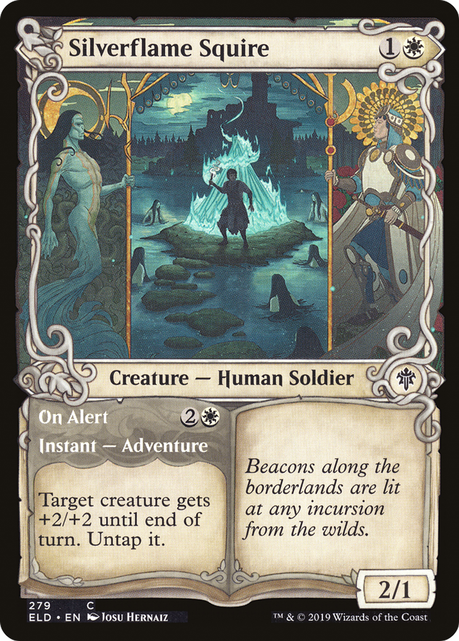 Silverflame Squire // On Alert — Throne of Eldraine — Magic: The Gathering