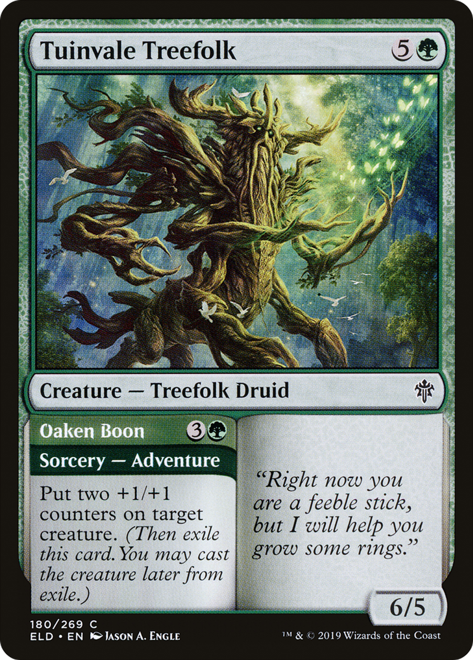 Sylvin de Tuinval // Faveur de chêne — Throne of Eldraine — Magic: The Gathering